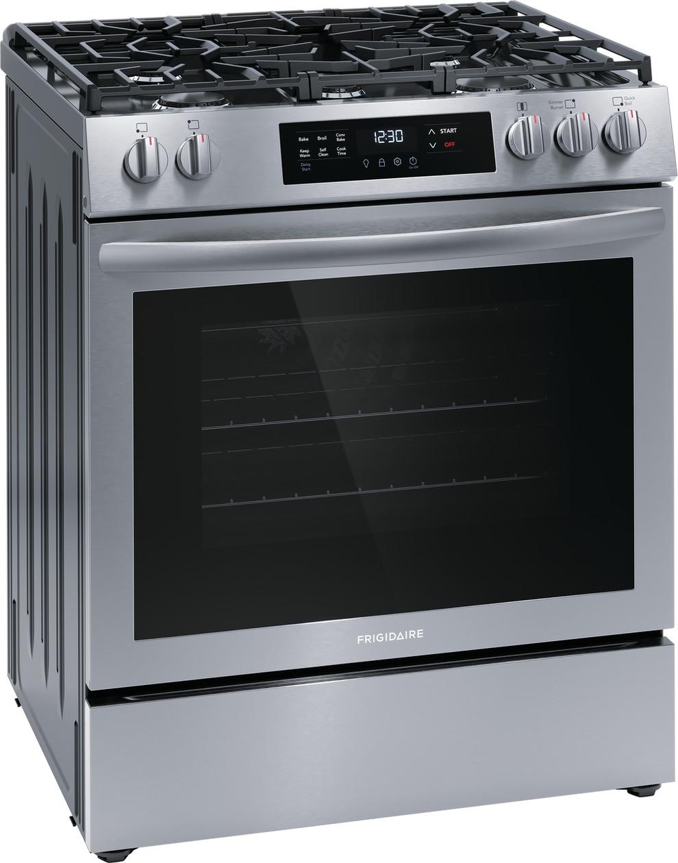 FRIGIDAIRE FCFG3083AS Frigidaire 30"" Front Control Gas Range With Convection Bake