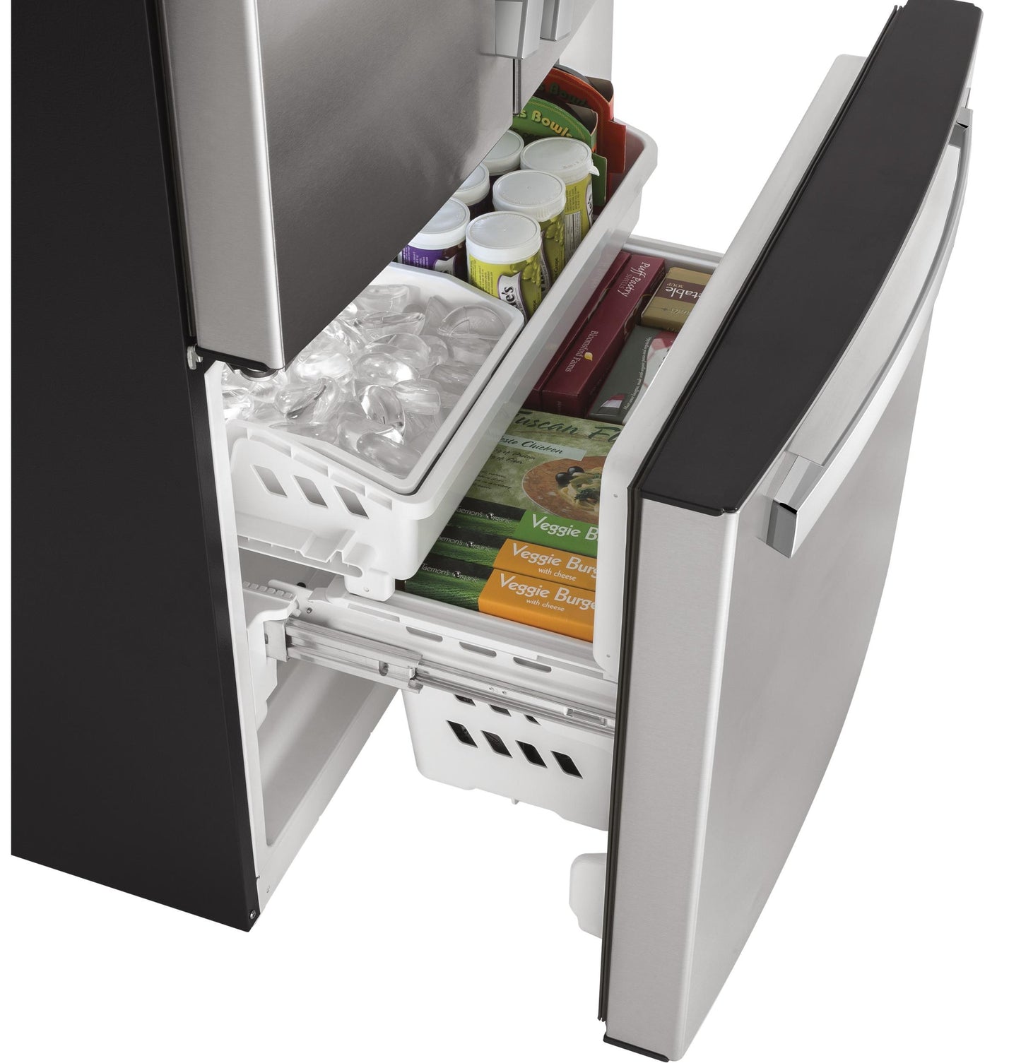 GE APPLIANCES GWE19JYLFS Ge Energy Star 18.6 Cu. Ft. Counter-depth French-door REFRIGE...