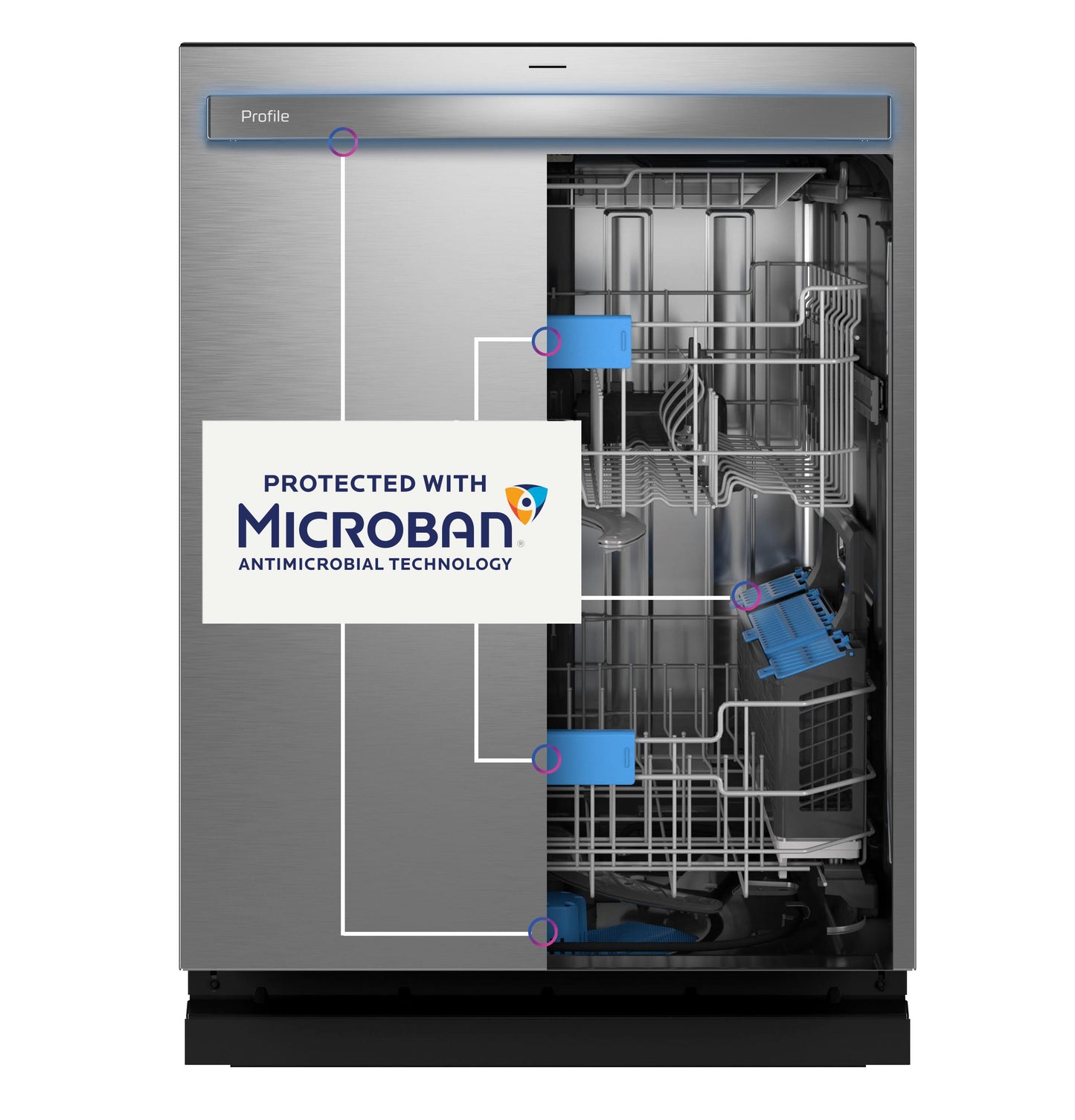 GE APPLIANCES PDT795SBVTS GE Profile Energy Star Smart Ultrafresh System Dishwasher With ...