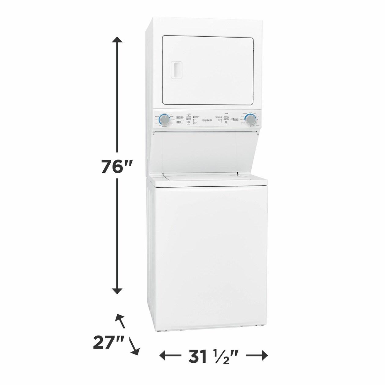 FRIGIDAIRE FLCG7522AW Frigidaire Gas Washer/dryer Laundry Center - 3.9 Cu. Ft Washer and ...