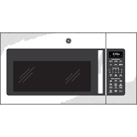 GE APPLIANCES JVM7195EKES Ge Series 1.9 Cu. Ft. Over-the-range Sensor Microwave Oven