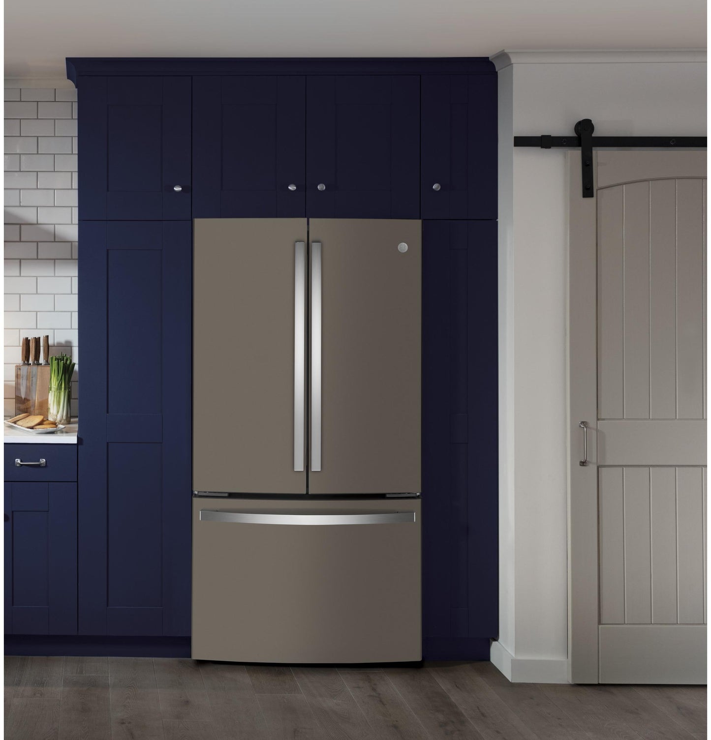GE APPLIANCES GWE23GMNES Ge Energy Star 23.1 Cu. Ft. Counter-depth French-door REFRIGE...