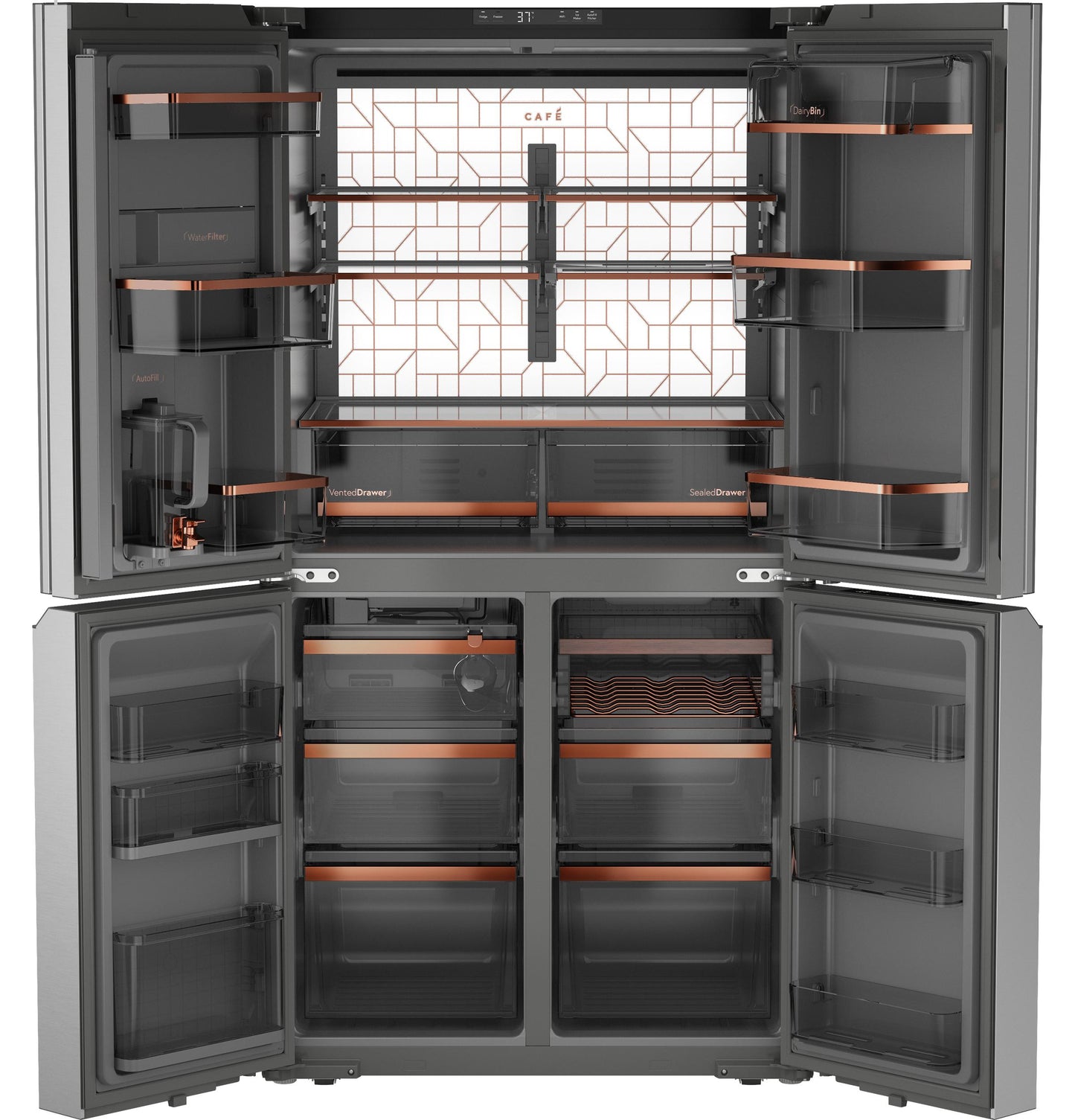 CAFE CAE28DM5TS5 Cafe Energy Star 27.4 Cu. Ft. Smart Quad-door REFRIGER...