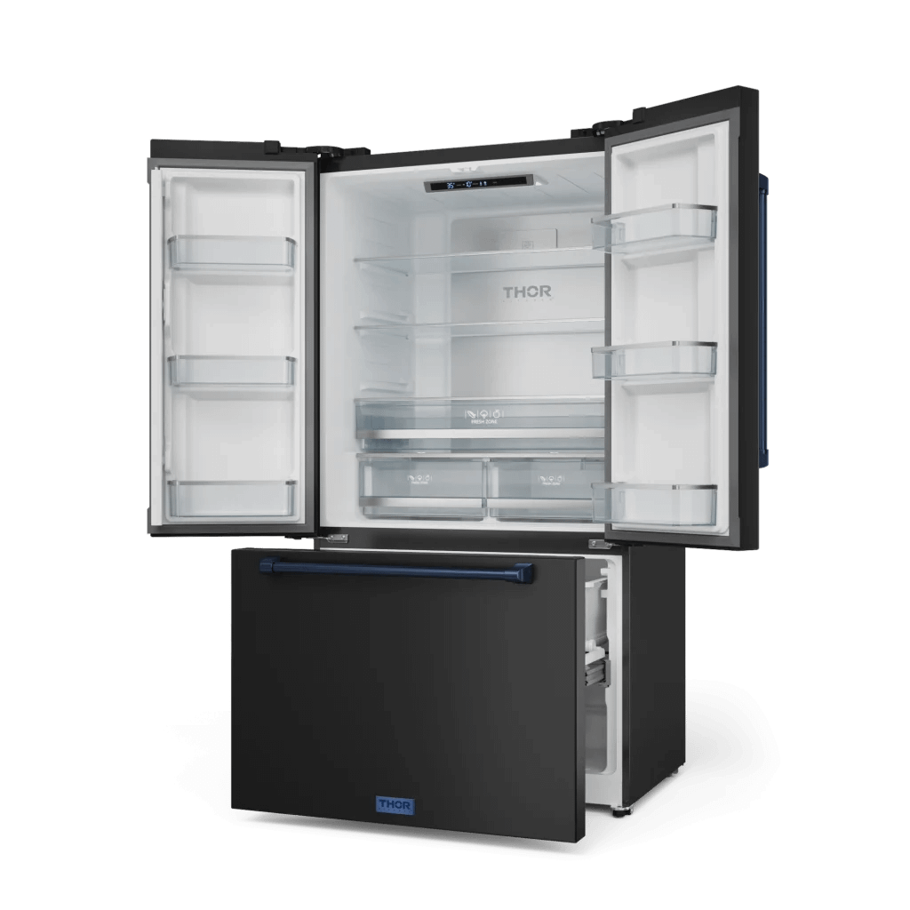 THOR KITCHEN RF3621CTD00BLU 36 Inch 20.3 Cu Ft French Door Counter Depth Refrigerator With Ice ...