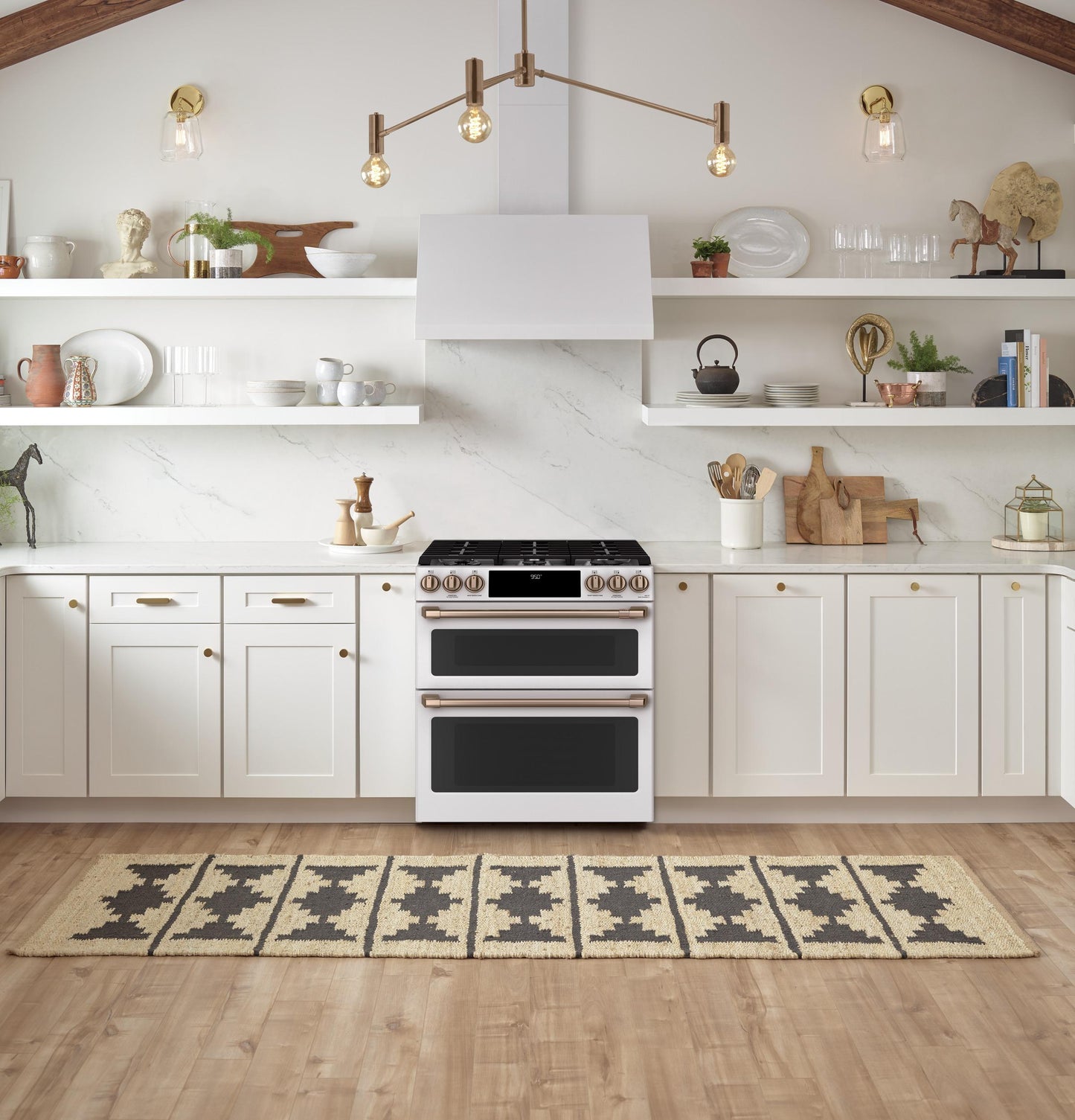 CAFE C2S950P4MW2 Cafe 30"" Slide-in Front Control Dual-fuel Double Oven With CO...