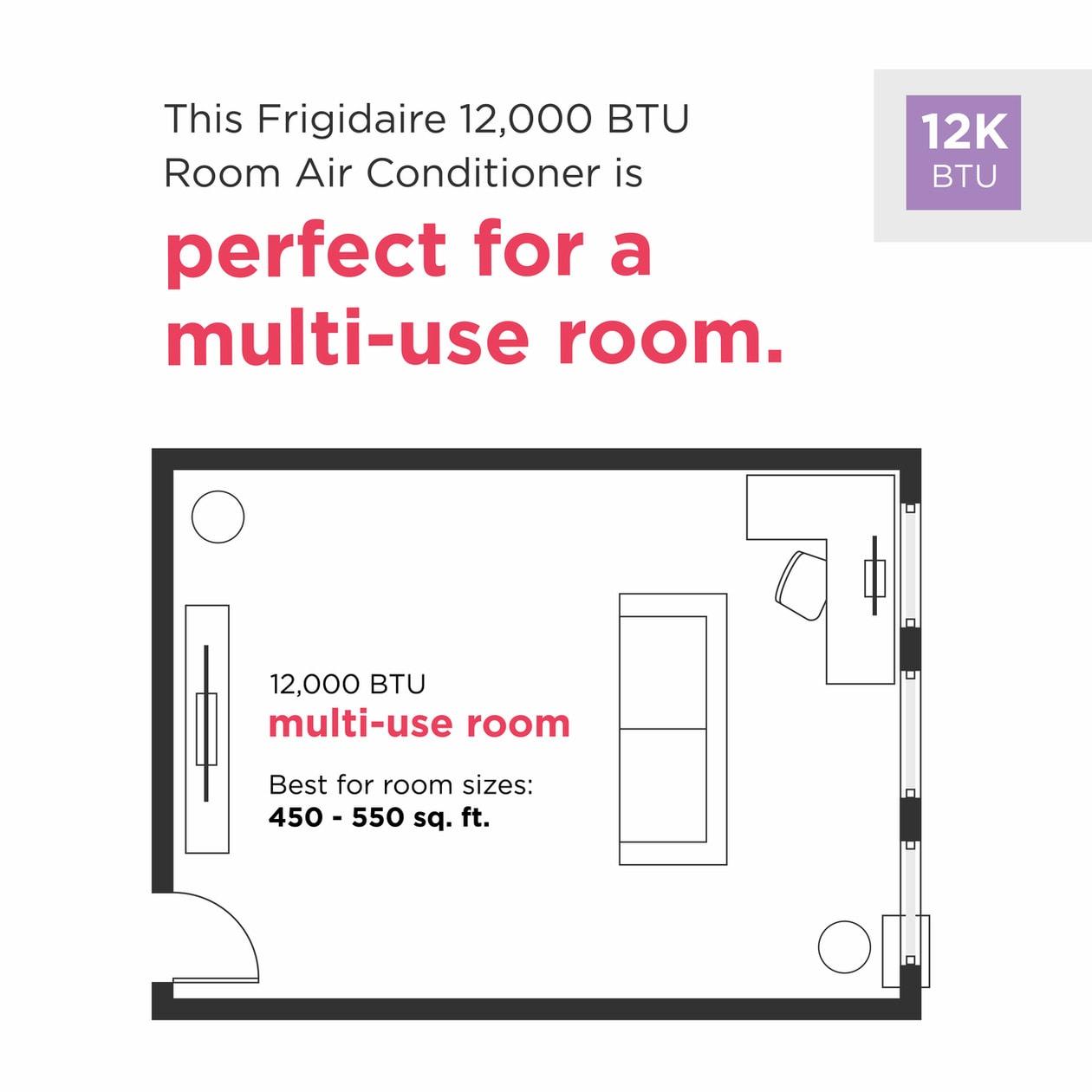 FRIGIDAIRE FHTE123WA2 Frigidaire 12,000 BTU Built-in Room Air Conditioner With SUPPLEMENT...