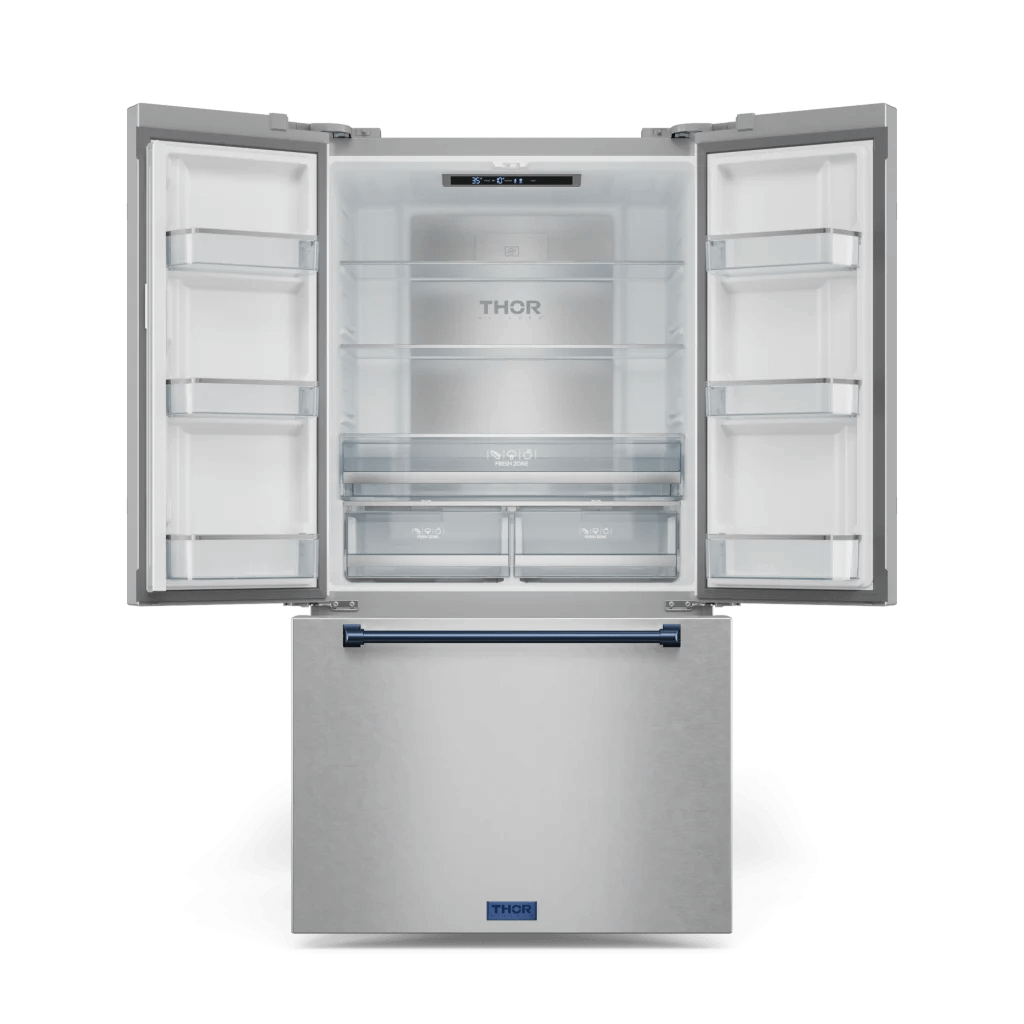 THOR KITCHEN RF3621CTD99BLU 36 Inch 20.3 Cu Ft French Door Counter Depth Refrigerator With Ice ...