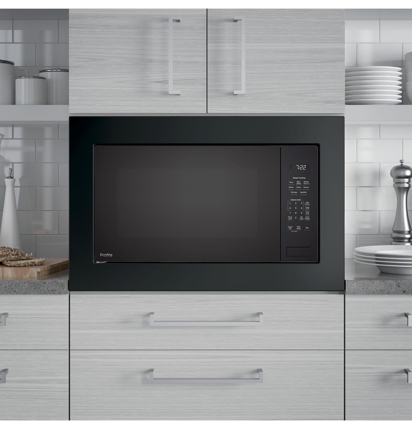 GE APPLIANCES PCWK22U1WBB GE Profile 2.2 Cu. Ft. Built-in Sensor Microwave Oven
