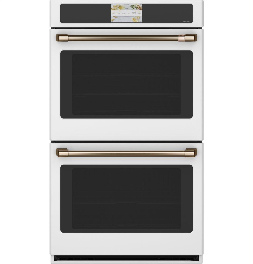 GE APPLIANCES CTD90DP4NW2 Cafe Professional Series 30"" Built-in Convection Double Wall ...