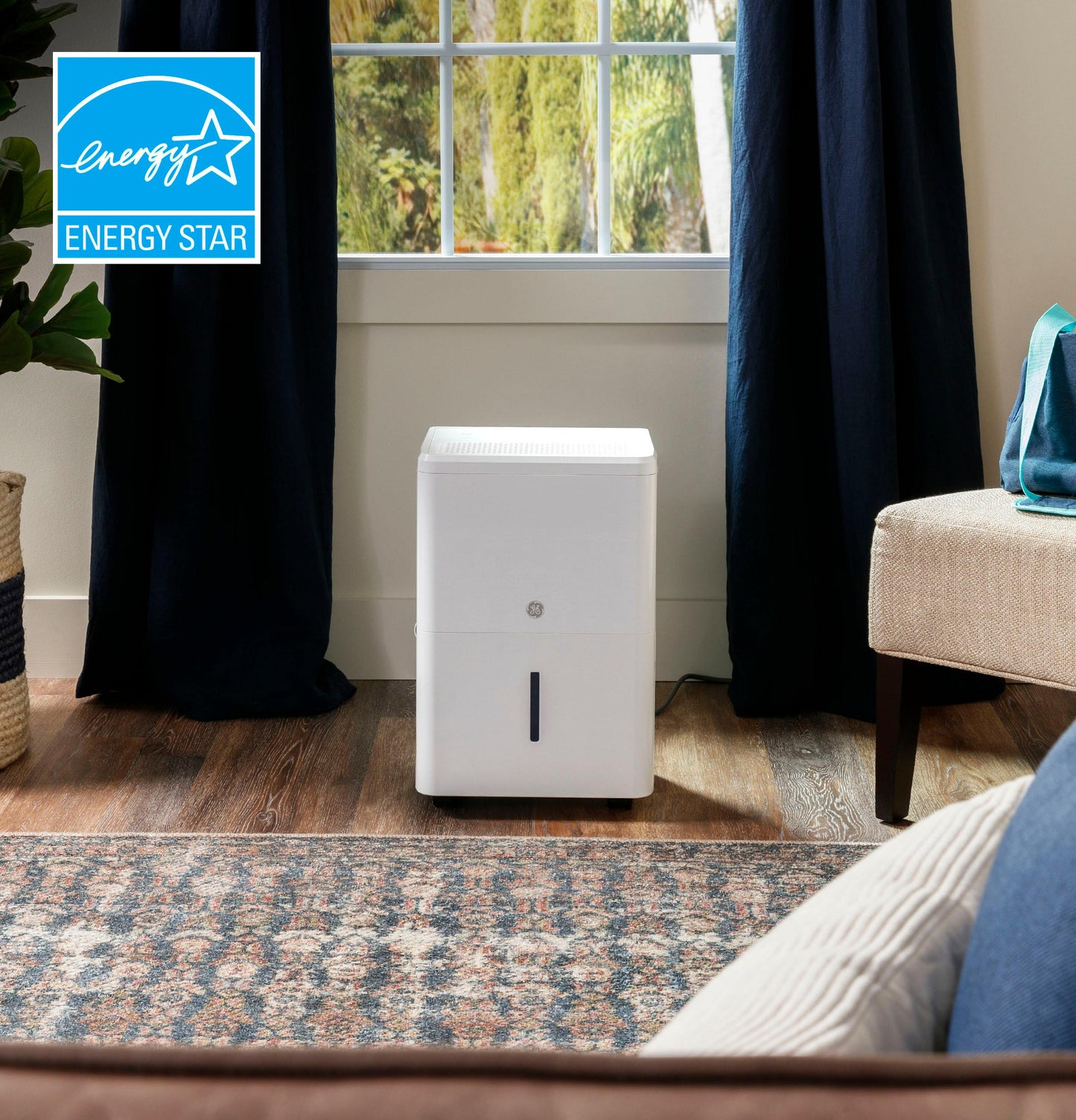 GE APPLIANCES ADHR22LB Ge 22 Pint Energy Star Portable Dehumidifier With Smart Dry F...