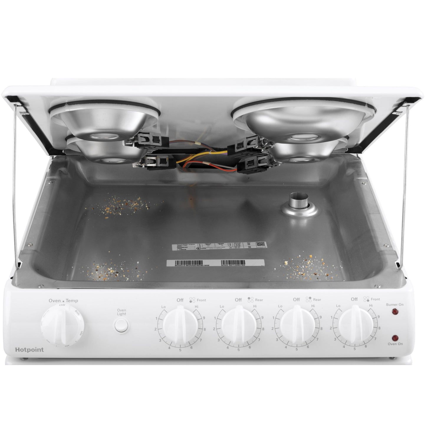HOTPOINT RAS240DMWW Hotpoint 24"" Electric Free-standing Front-control Range
