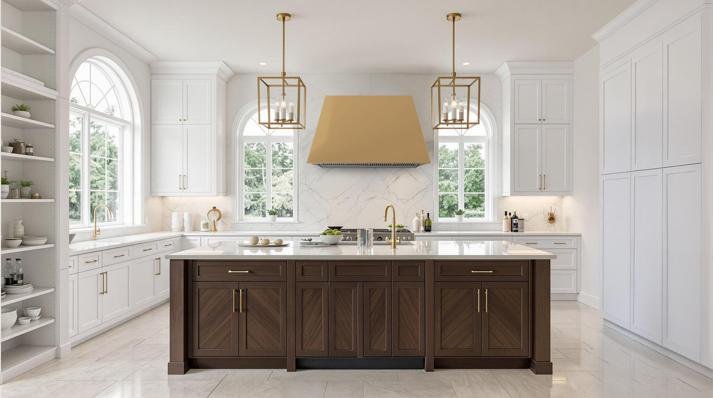 XO APPLIANCE XOVD136SG XO Appliance XO 36in Designer Hood Satin Gold