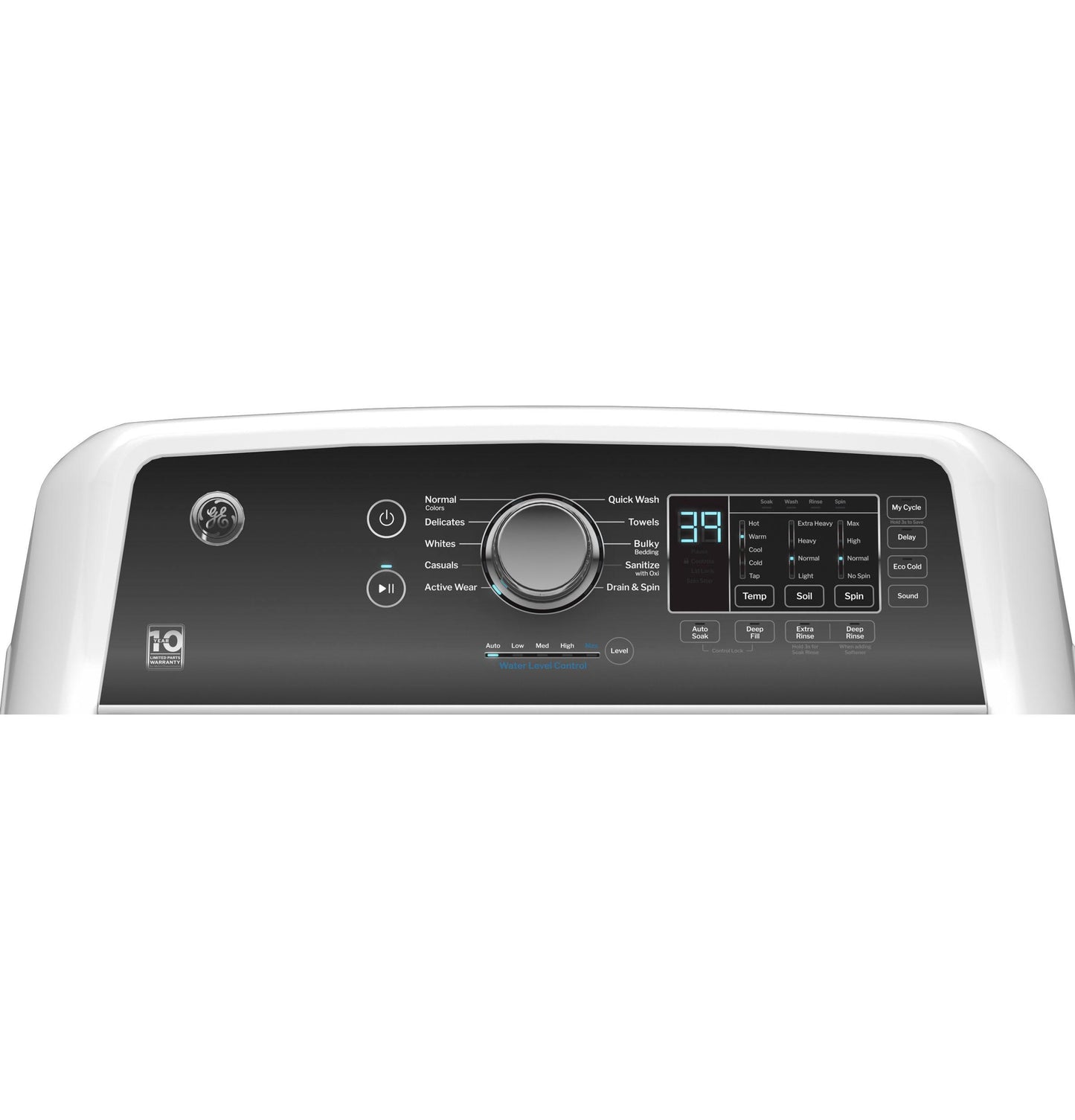 GE APPLIANCES GTW585BSVWS Ge 4.5 Cu. Ft. Capacity Washer With With Water Level Control