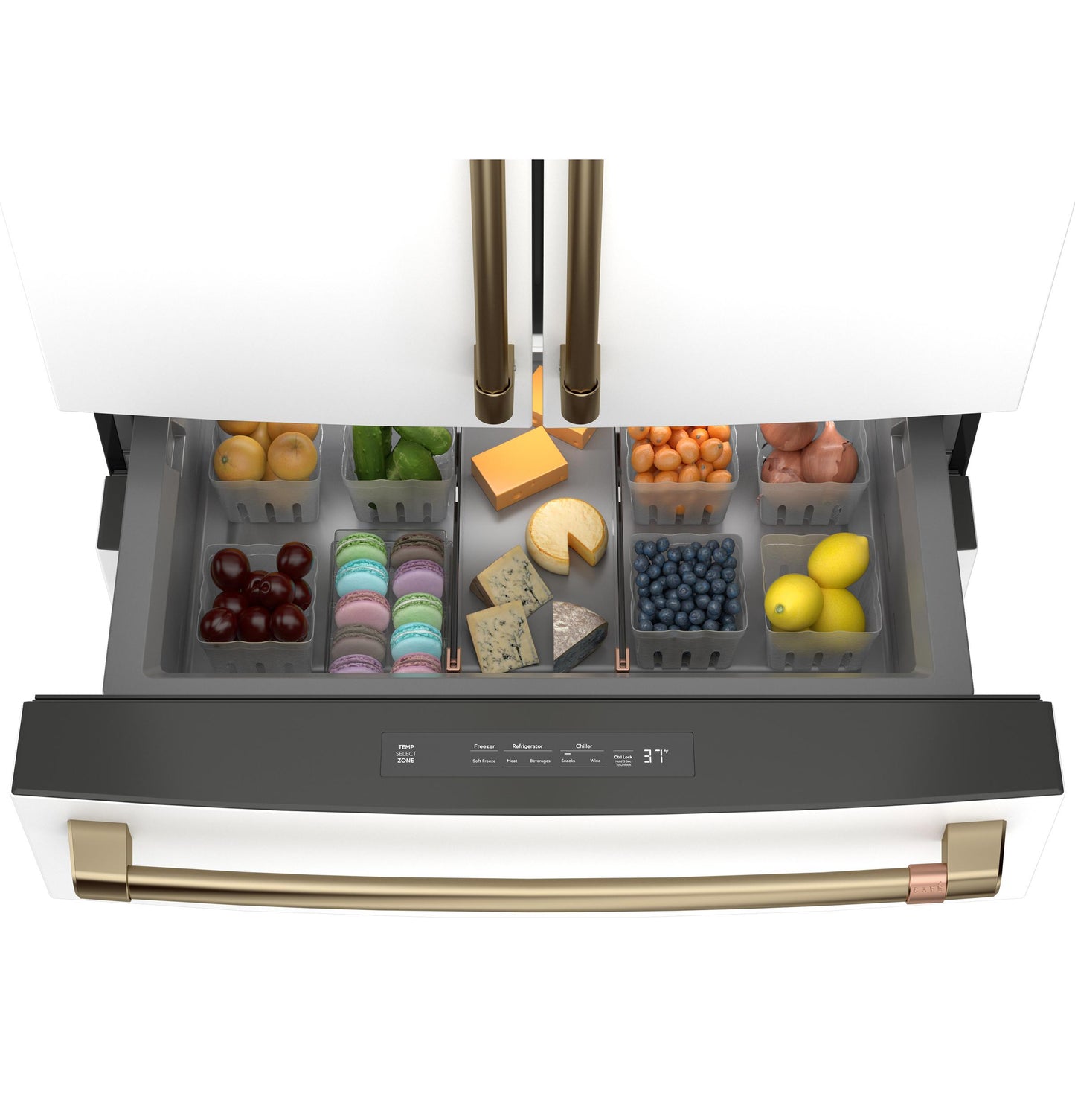 CAFE CJE23DP4WW2 Cafe Energy Star 23.2 Cu. Ft. Smart Counter-depth 4-DO...