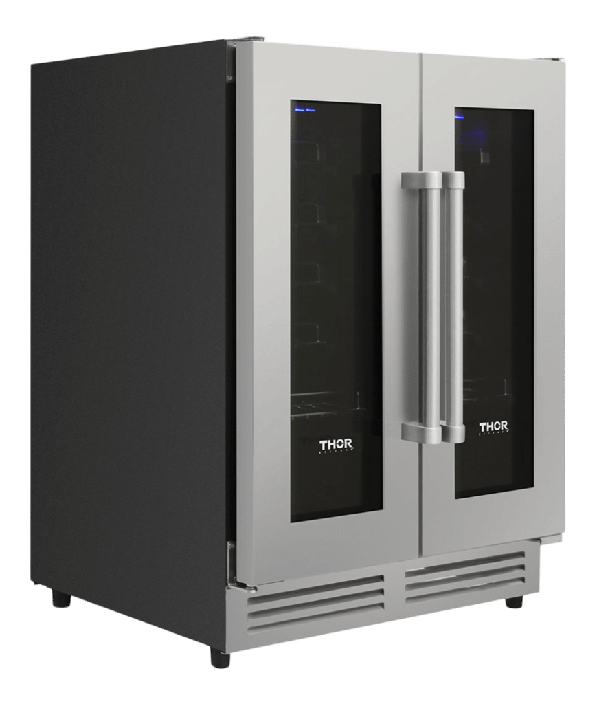 THOR KITCHEN TWC2402 Thor Kitchen 42 Bottle Dual Zone French Door Built-in Wine Cooler