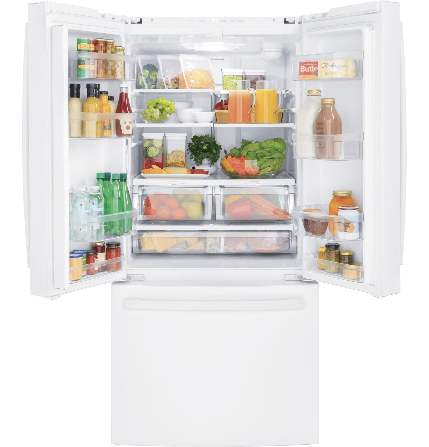GE APPLIANCES GWE19JGLWW Ge Energy Star 18.6 Cu. Ft. Counter-depth French-door REFRIGE...