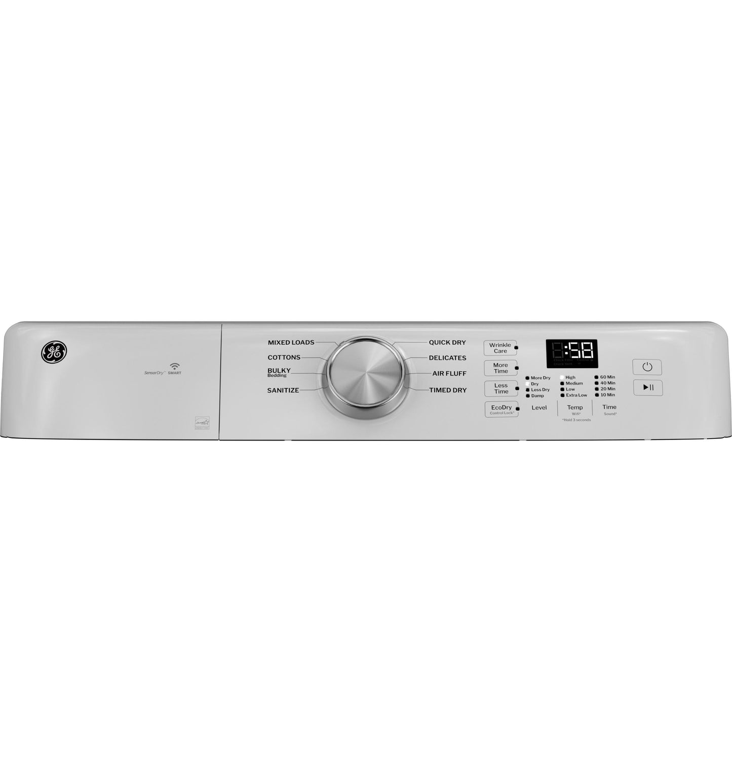 GE APPLIANCES GFD35GSSYWW Ge Energy Star 7.8 Cu. Ft. Capacity Smart Front Load Gas Dryer