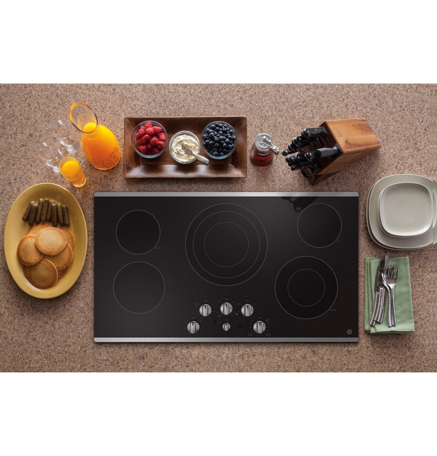 GE APPLIANCES JEP5036STSS Ge 36"" Built-in Knob Control Electric Cooktop