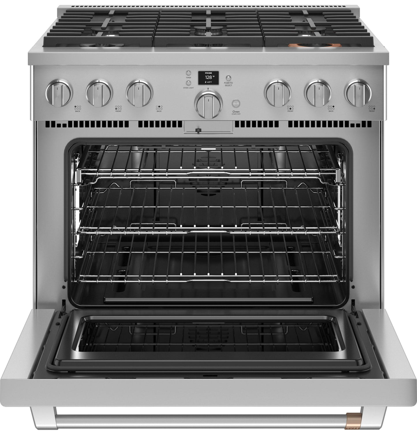 CAFE CGY366P2TS1 Cafe 36"" Smart All-gas Commercial-style Range With 6 Burners ...