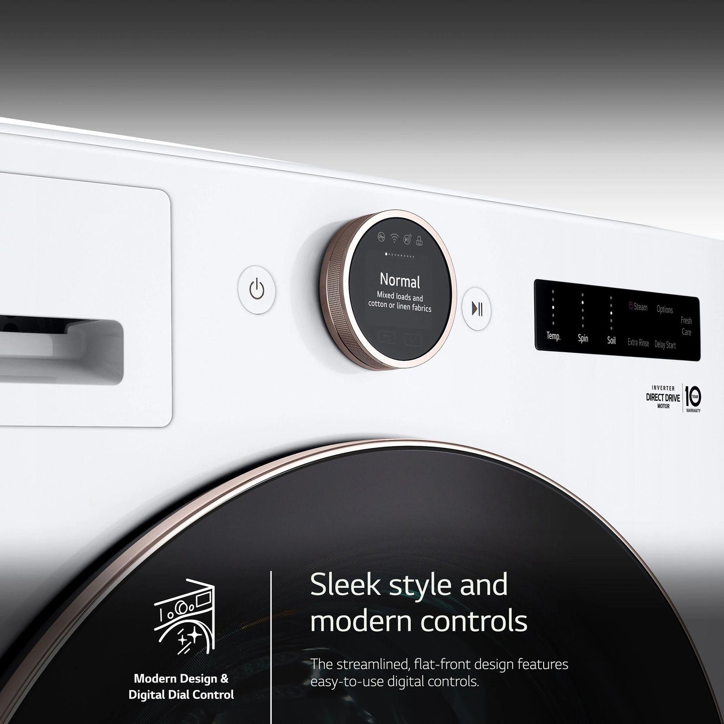 LG WM6500HWA 5.0 Cu. Ft. MEGA Capacity Smart Front Load Energy Star Washer With ...