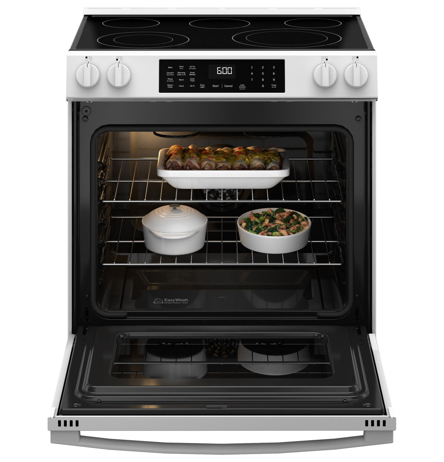 GE APPLIANCES GRS600AVWW Ge 30"" Slide-in Electric Convection Range With No Preheat Air FR...