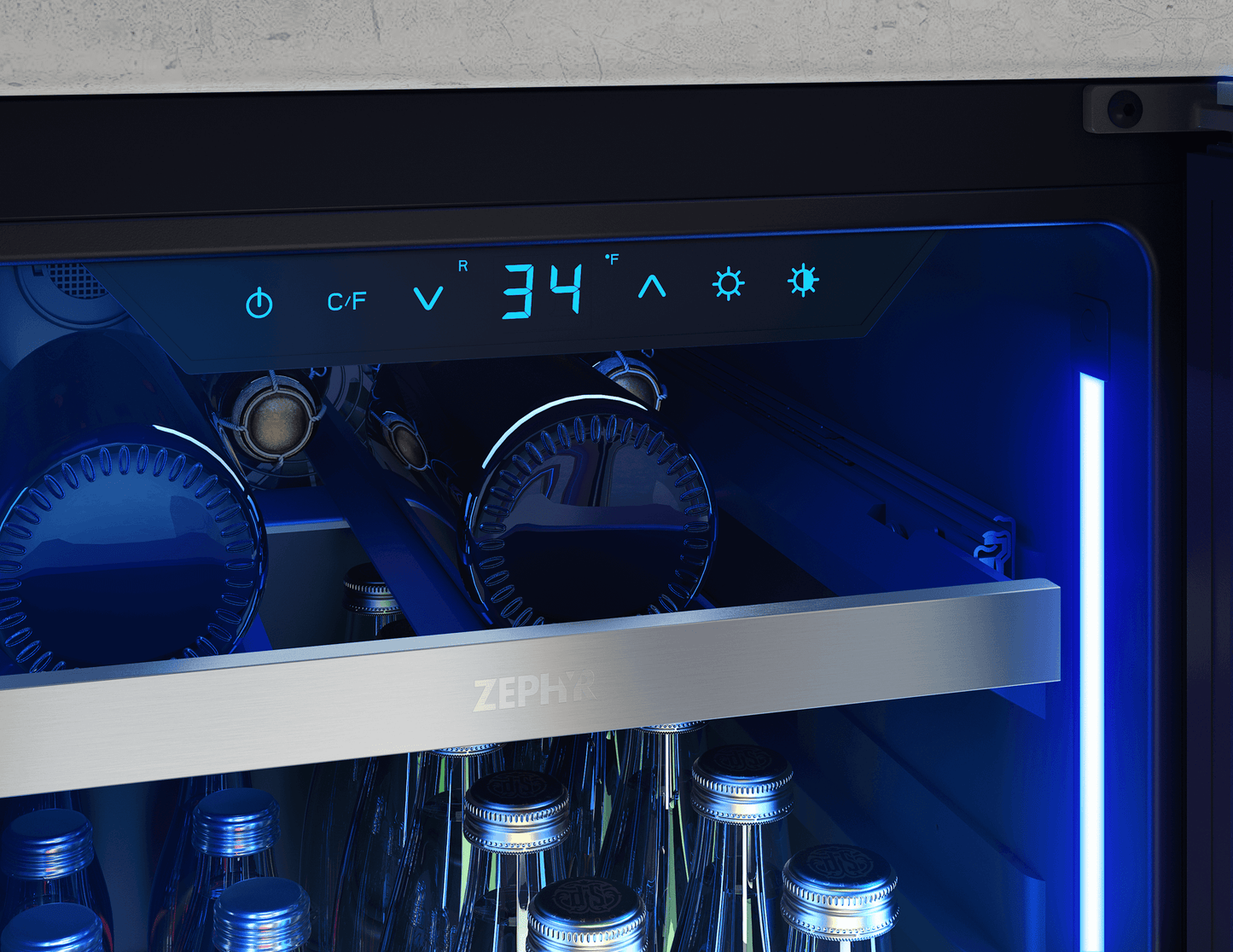 ZEPHYR PRB15C01CG Zephyr 15"" Single Zone Beverage Cooler
