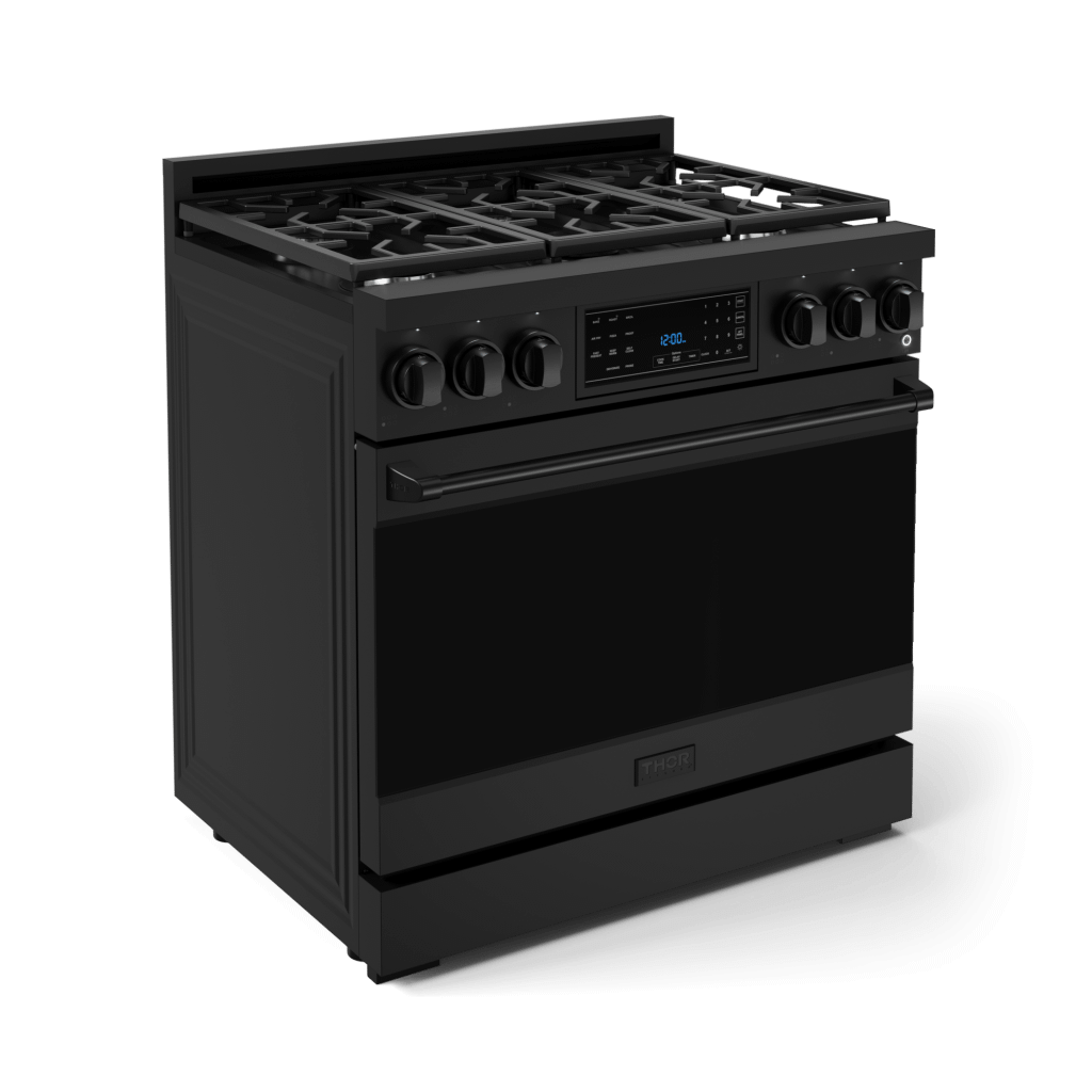 THOR KITCHEN RSG36BLP 36 Inch Professional Lp Range With Tilt Panel Touch Control In BLAC...