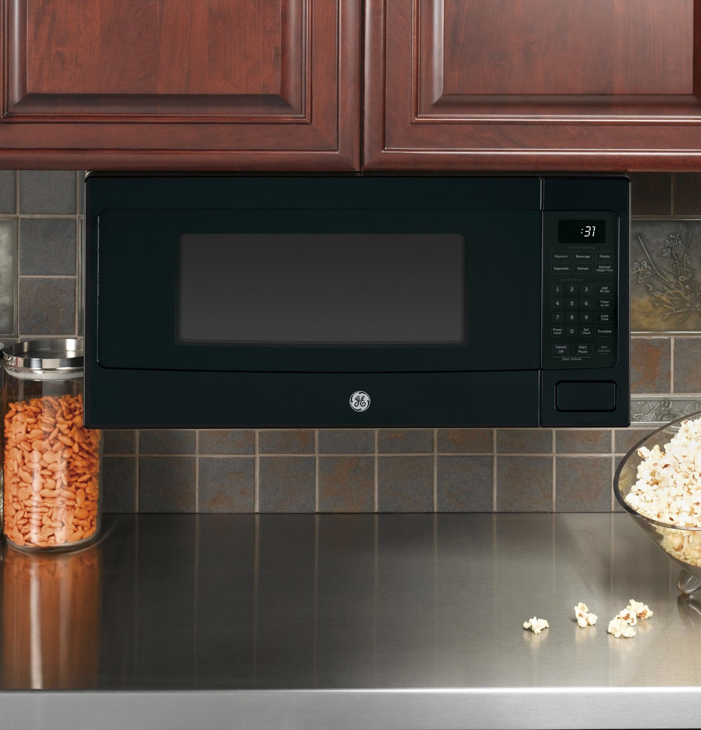 GE APPLIANCES PCHK11S1WBB GE Profile 1.1 Cu. Ft. Countertop Microwave Oven