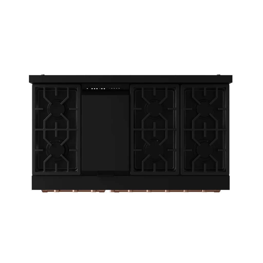 THOR KITCHEN RSG48EBRSG 48 Inch Professional Gas Range With Tilt Panel Touch Control In BLA...