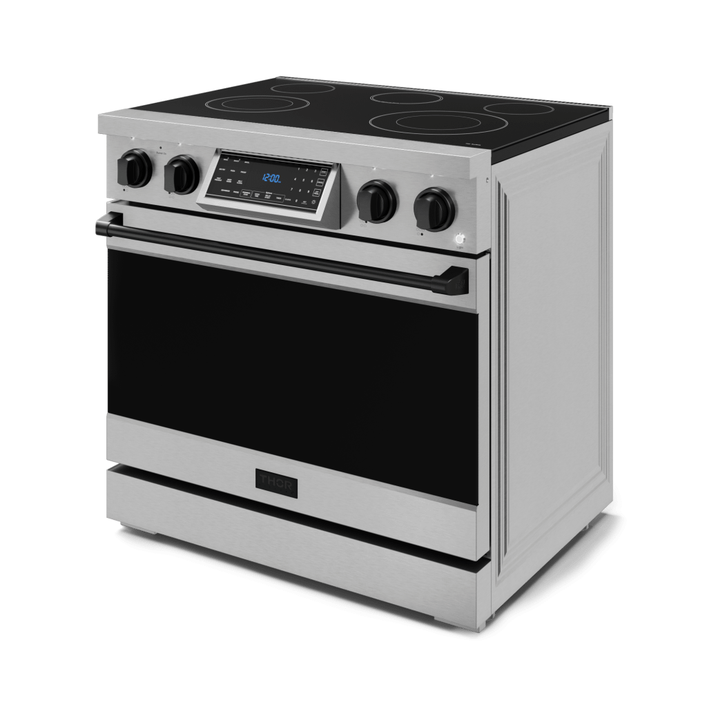 THOR KITCHEN RSE36BLK 36 Inch Professional Electric Range With Tilt Panel Touch Control I...