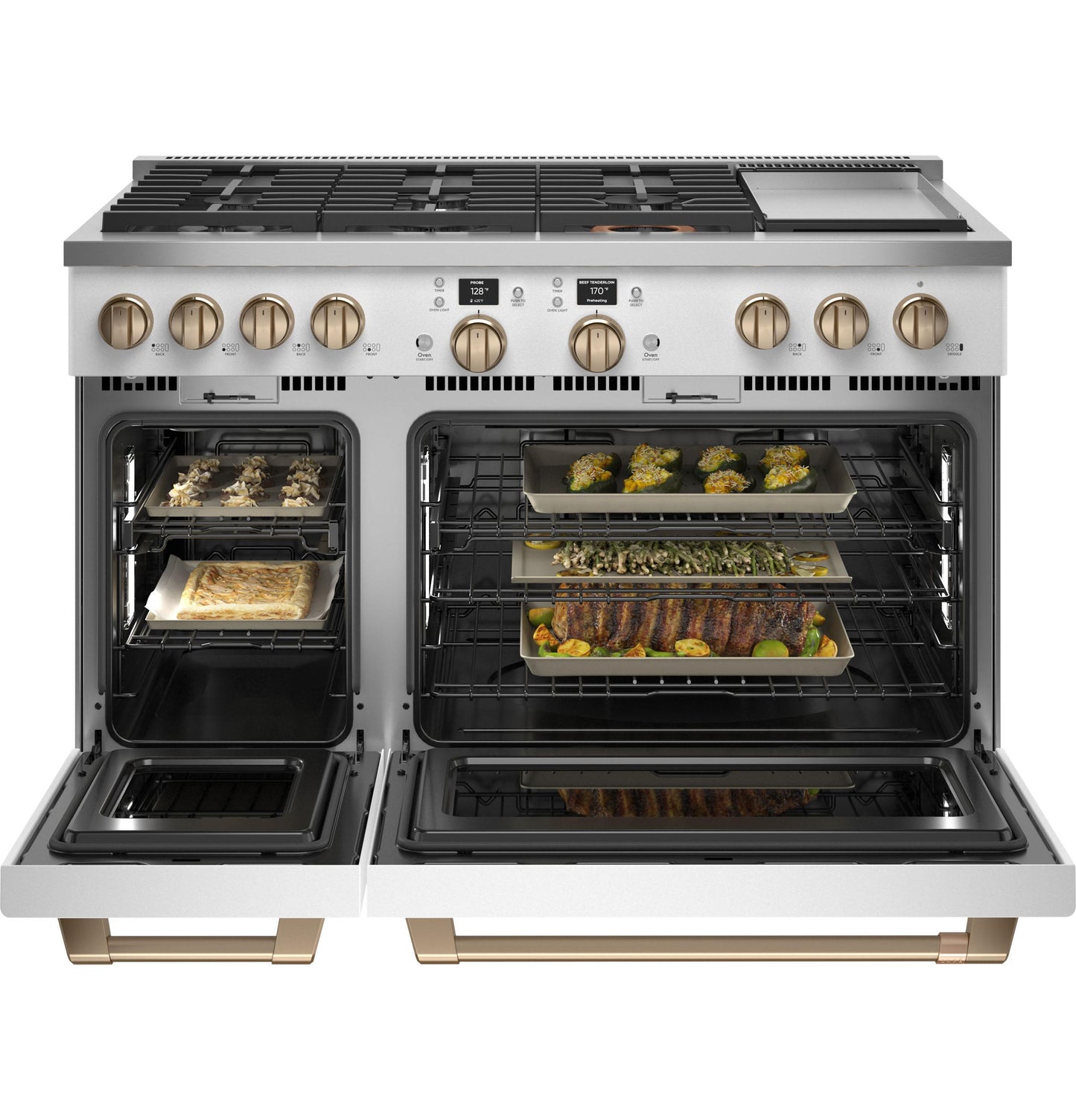 CAFE C2Y486P4TW2 Cafe 48"" Smart Dual-fuel Commercial-style Range With 6 BURNER...