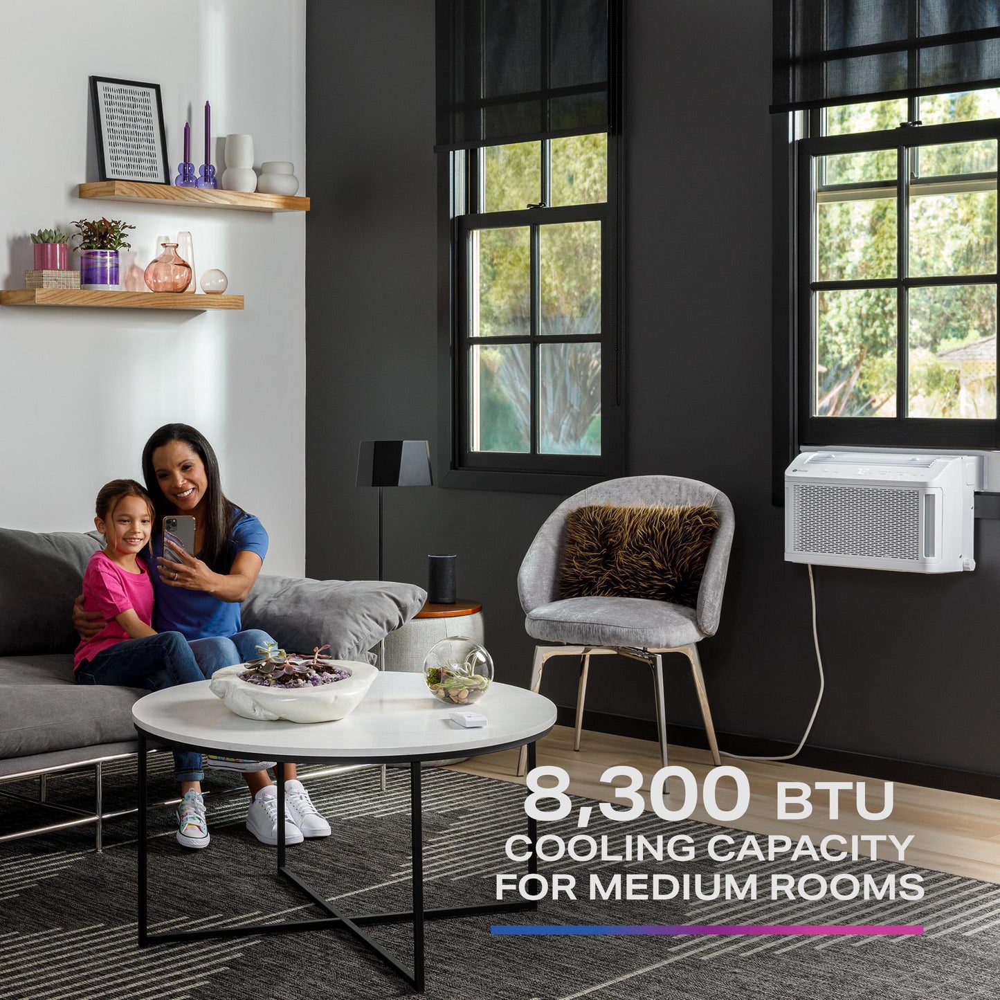 GE APPLIANCES AHTT08BC GE Profile Clearview 8,300 BTU Smart Ultra Quiet Window Air CON...