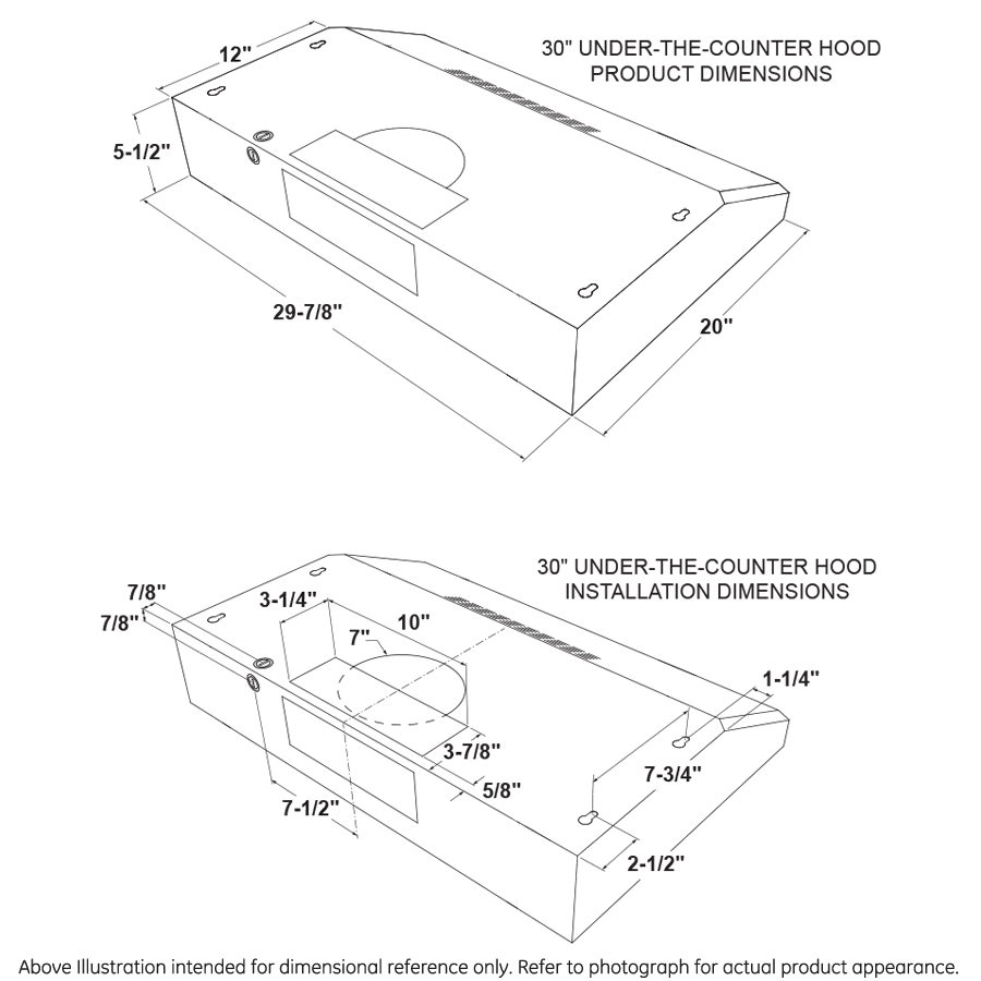 GE APPLIANCES JVX5300SJSS Ge Series 30"" Under the Cabinet Hood