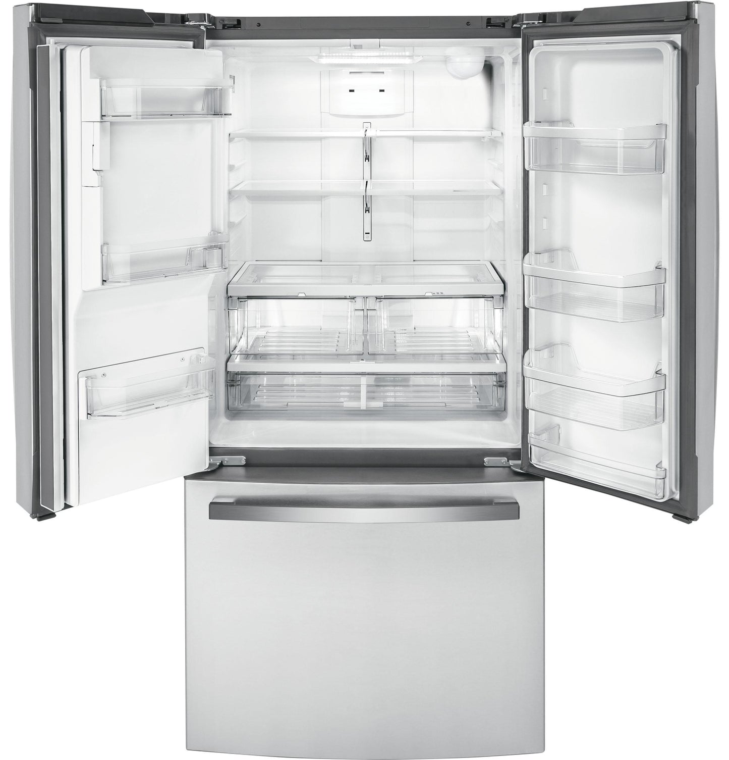 GE APPLIANCES GYE18JYLFS Ge Energy Star 17.5 Cu. Ft. Counter-depth French-door REFRIGE...