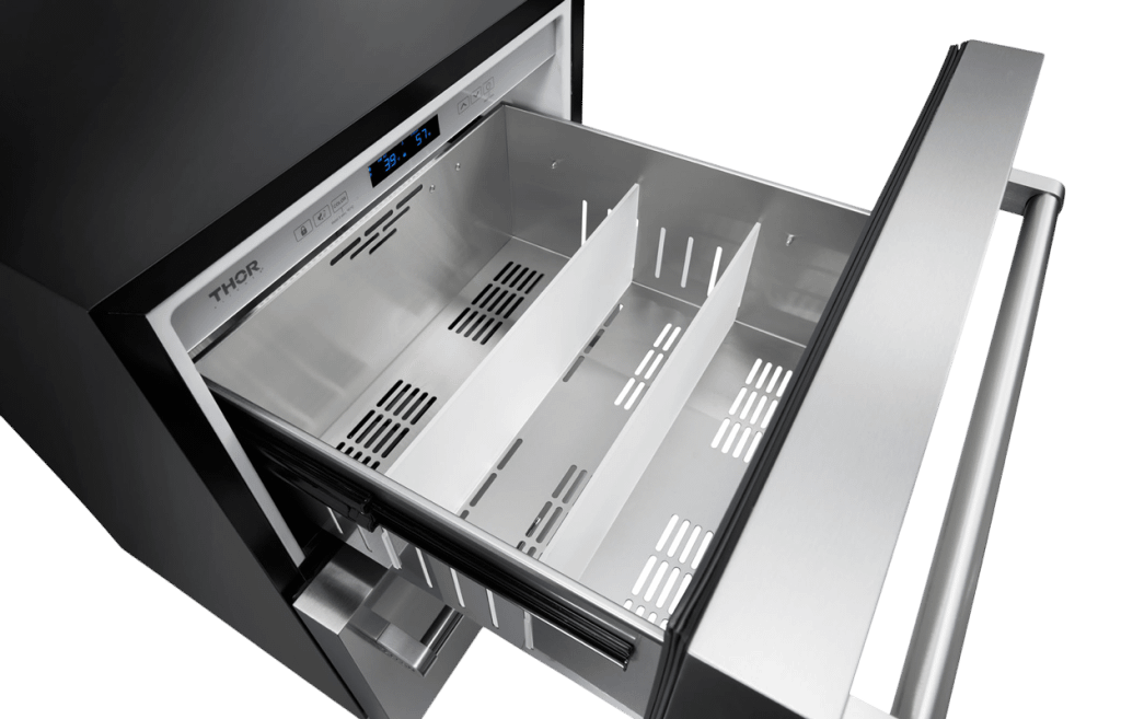 THOR KITCHEN TRF24U 24-inch Indoor Outdoor Refrigerator Drawer In Stainless Steel