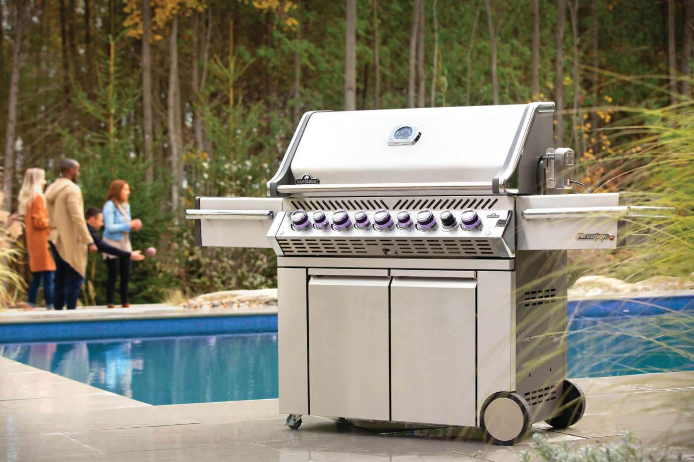 NAPOLEON BBQ PRO665RSIBPSS3 Prestige Pro 665 Rsib Infrared Rear & Side Burners Stainless Steel ...