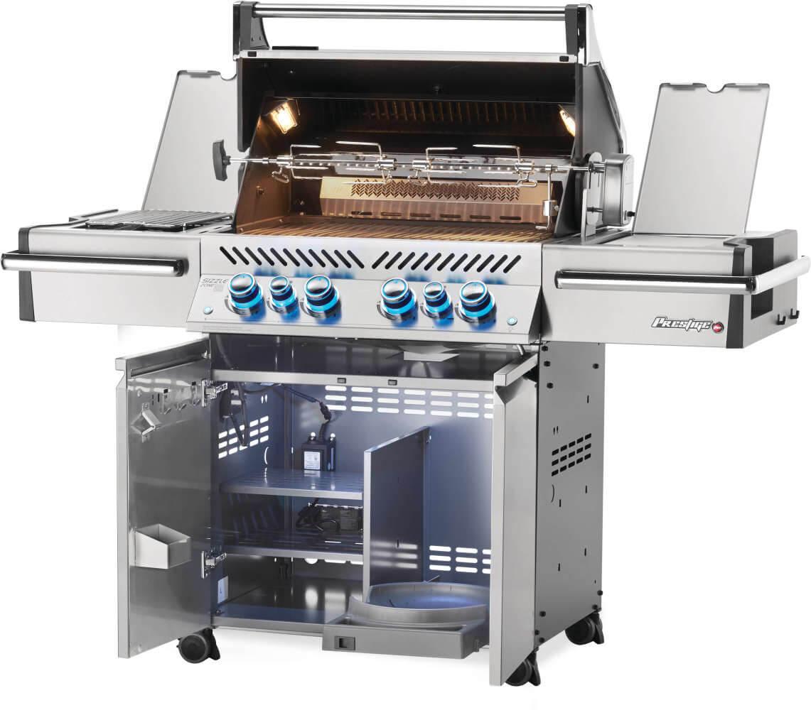 NAPOLEON BBQ PRO500RSIBNSS3 Prestige Pro 500 Rsib Infrared Rear & Side Burners Stainless Steel ...