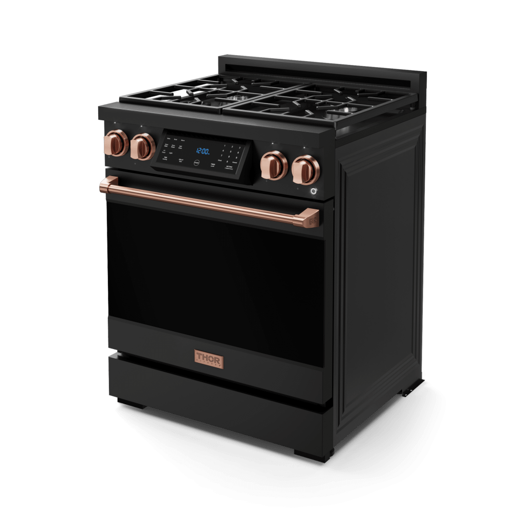 THOR KITCHEN RSG30BRSG 30 Inch Professional Gas Range With Tilt Panel Touch Control In BLA...