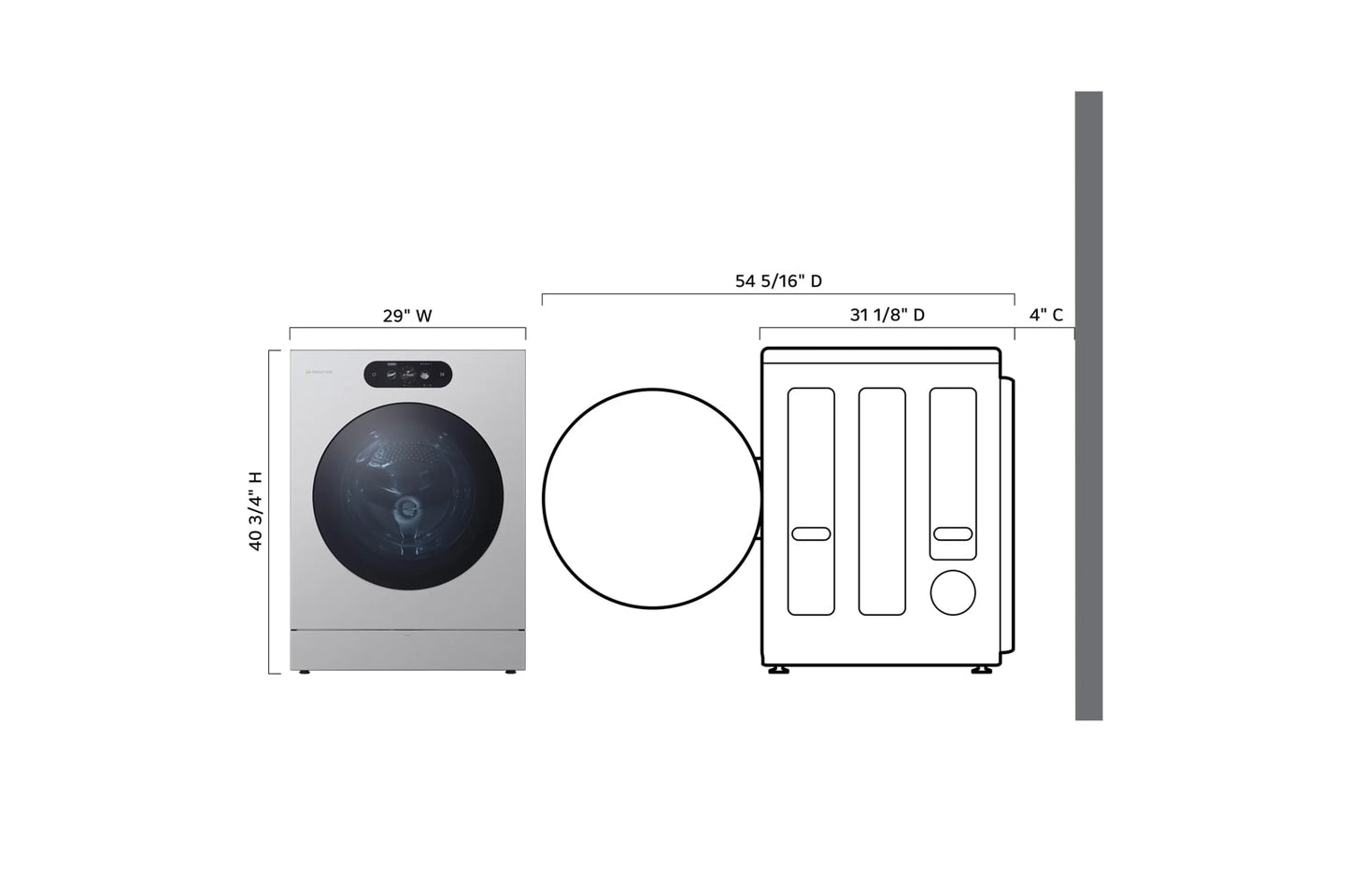 LG WM9900HSA LG Signature 5.8 Cu. Ft. MEGA Capacity Smart Front Load Washer WITH...