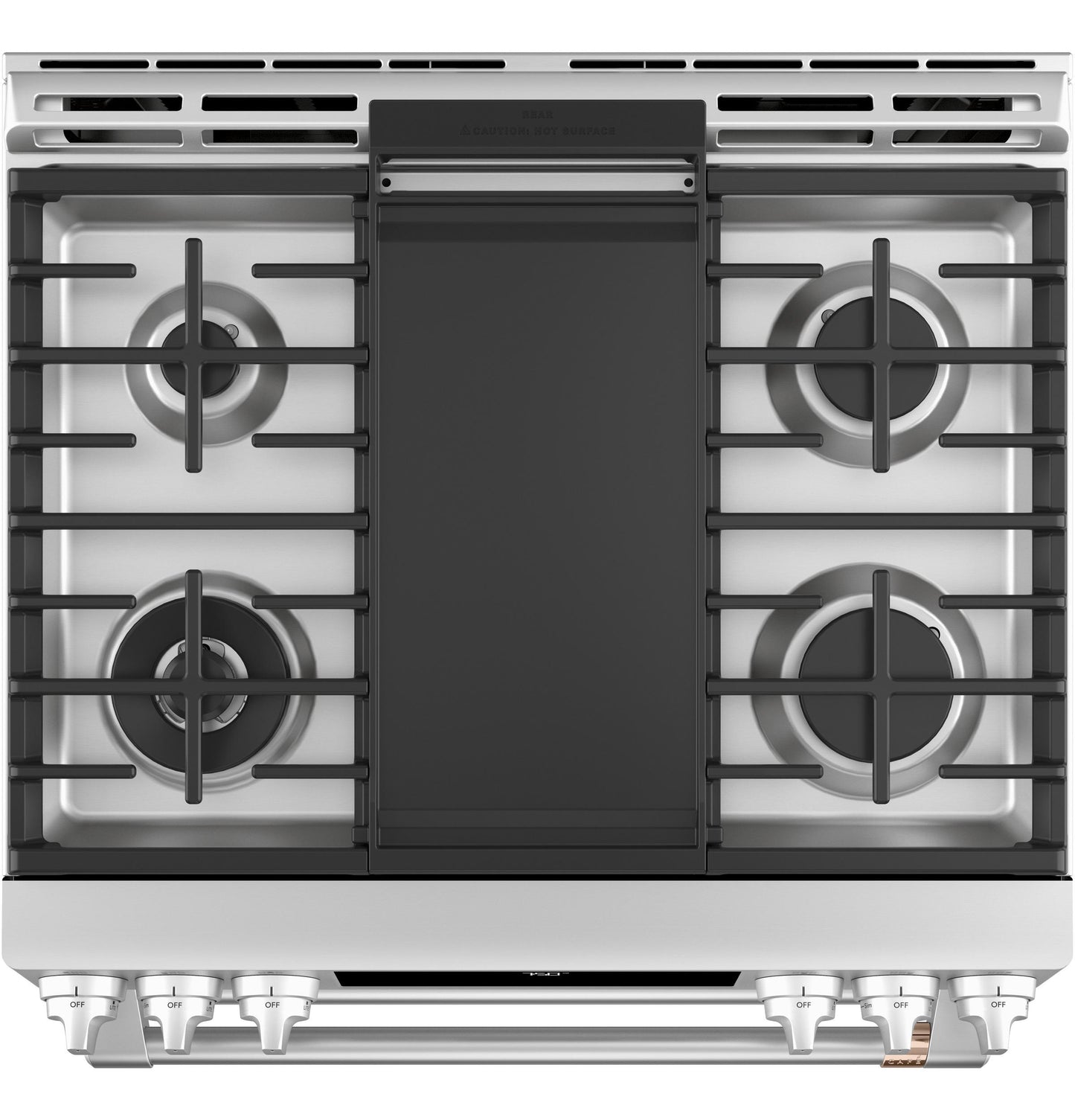 CAFE CGS750P2MS1 Cafe 30"" Slide-in Front Control Gas Double Oven With CONVECTI...
