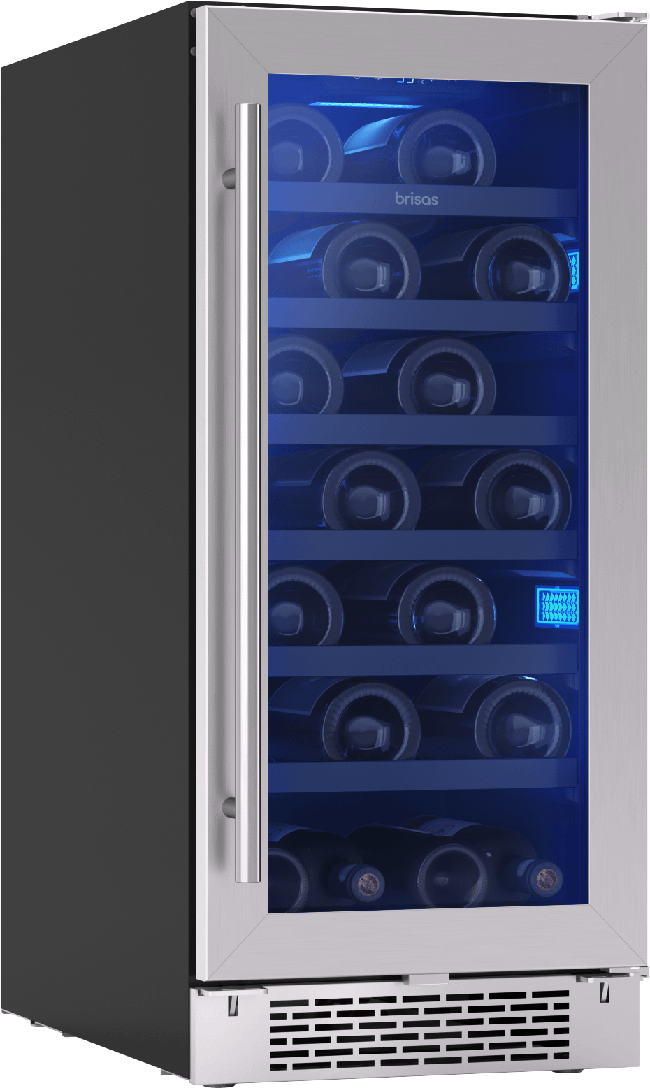 ZEPHYR BWN15C01AG Zephyr Brisas Wine Cooler, 15in Uc, Ss+gls, Rvs Dr, 1z