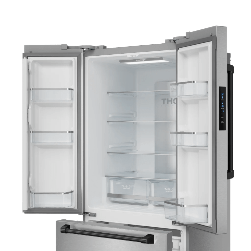 THOR KITCHEN RF3017FFD99BLK 30 Inch 17.7 Cu Ft French Door Counter Depth Refrigerator With Ice ...