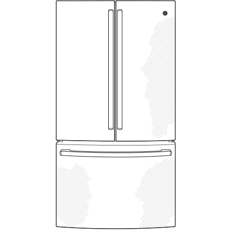 GE APPLIANCES GWE23GYNFS Ge Energy Star 23.1 Cu. Ft. Counter-depth Fingerprint RESISTA...