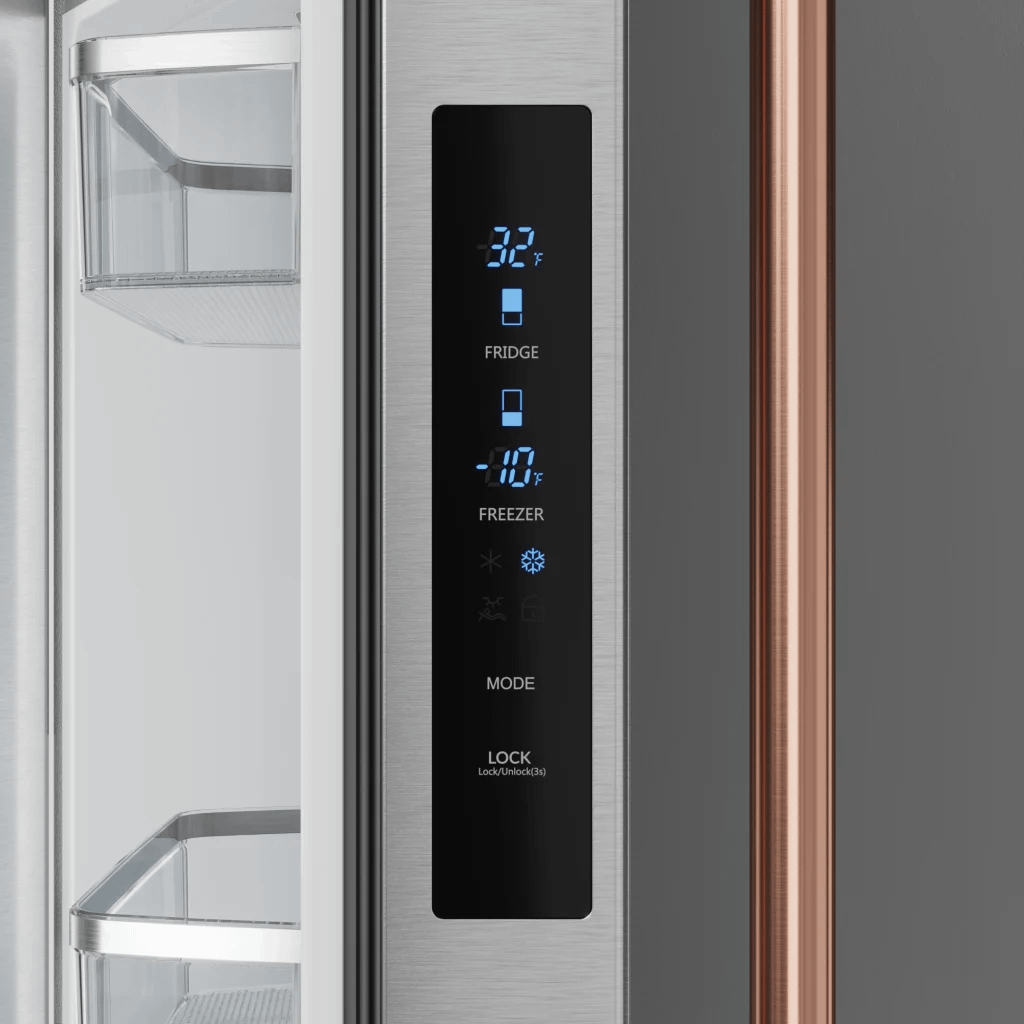 THOR KITCHEN RF3017FFD99RSG 30 Inch 17.7 Cu Ft French Door Counter Depth Refrigerator With Ice ...