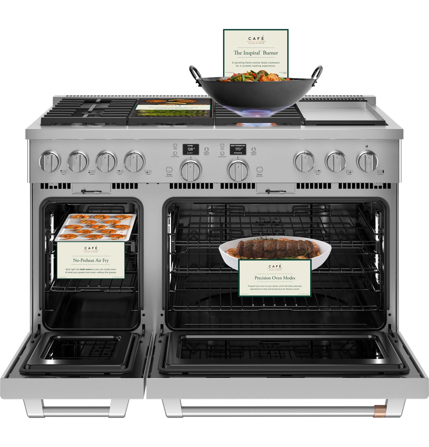 CAFE C2Y486P2TS1 Cafe 48"" Smart Dual-fuel Commercial-style Range With 6 BURNER...