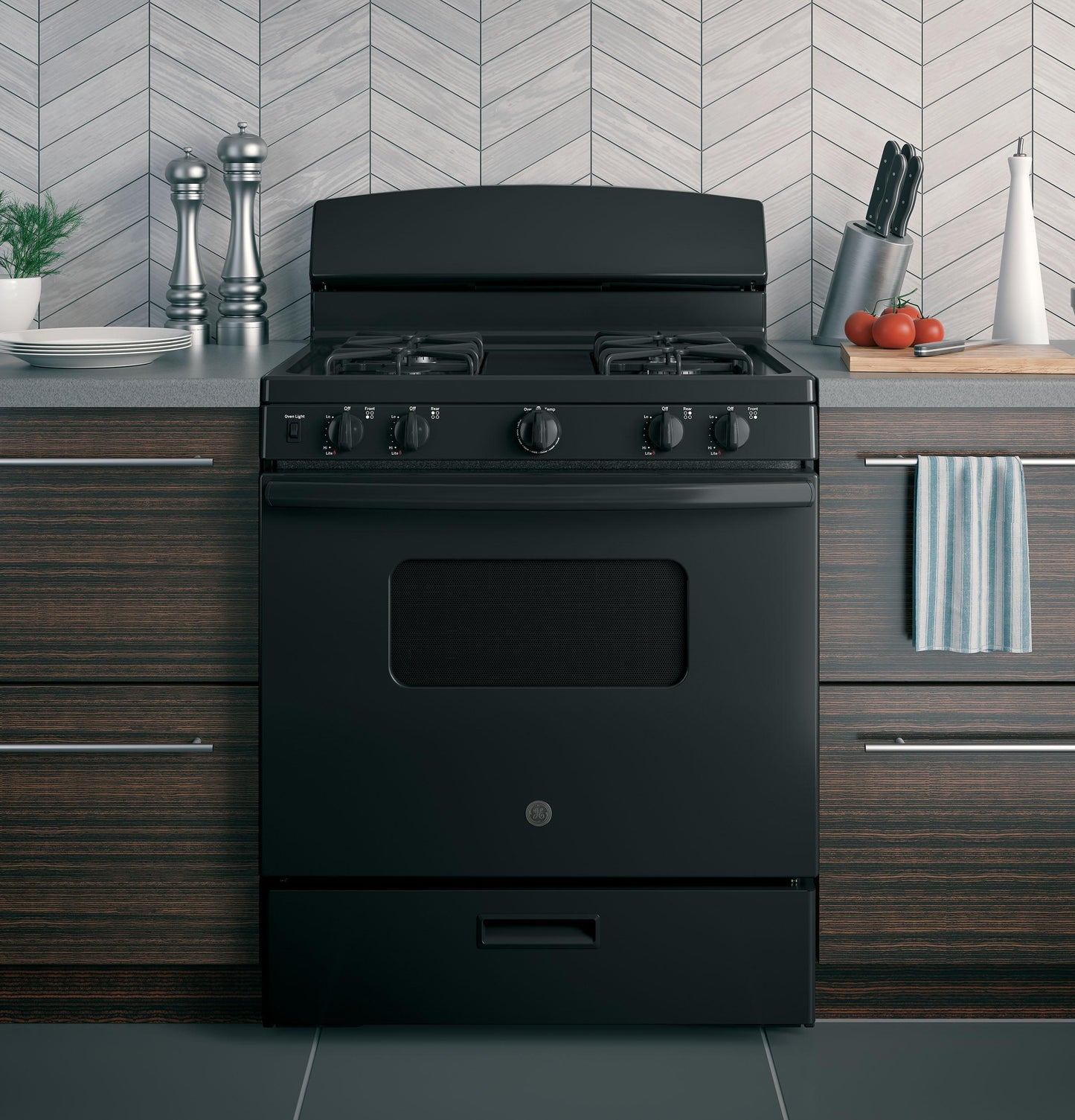 GE APPLIANCES JGBS10DEMBB Ge 30"" Free-standing Front Control Gas Range