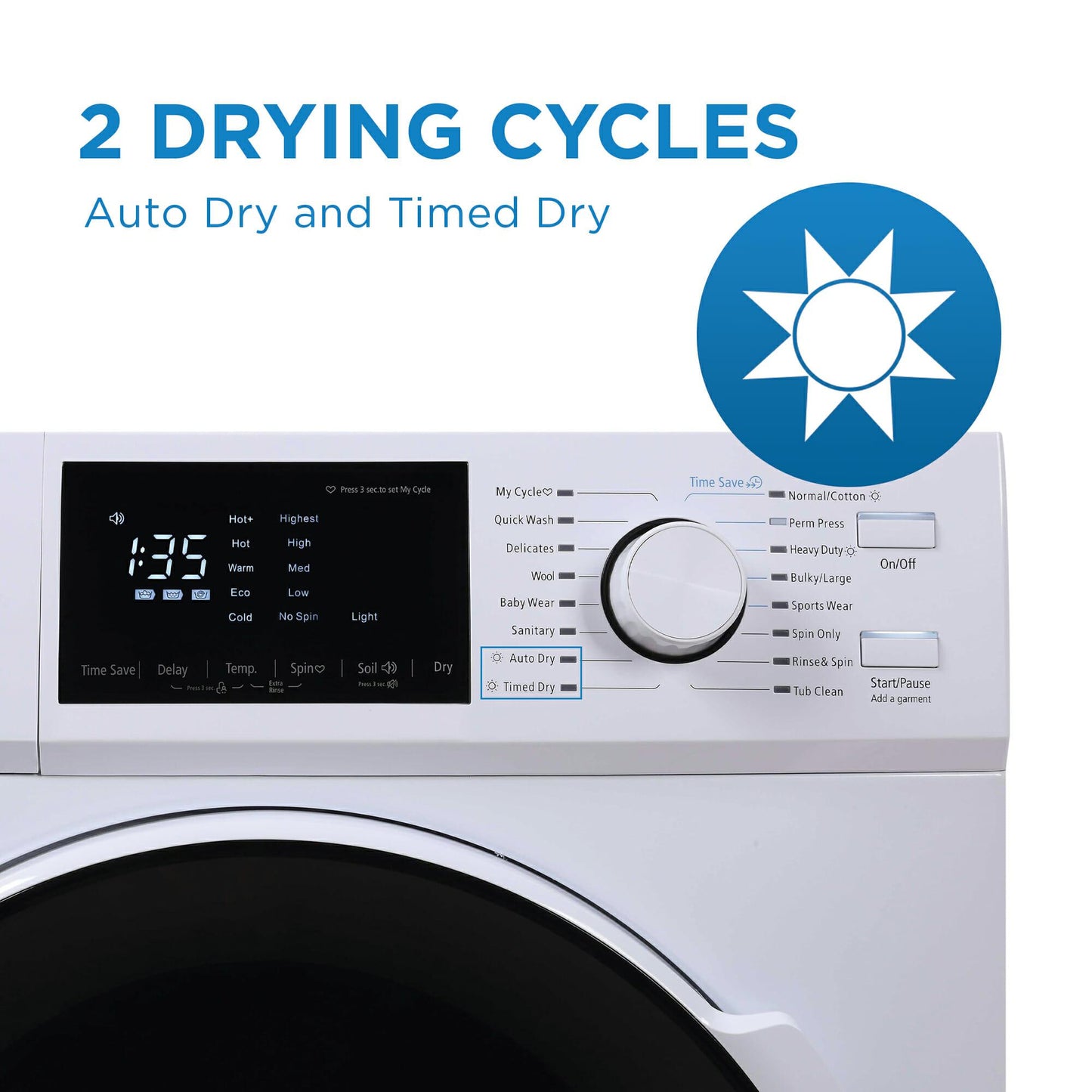 DANBY DWM120WDB3 Danby 2.7 Cu. Ft. All-in-one Ventless Washer Dryer Combo