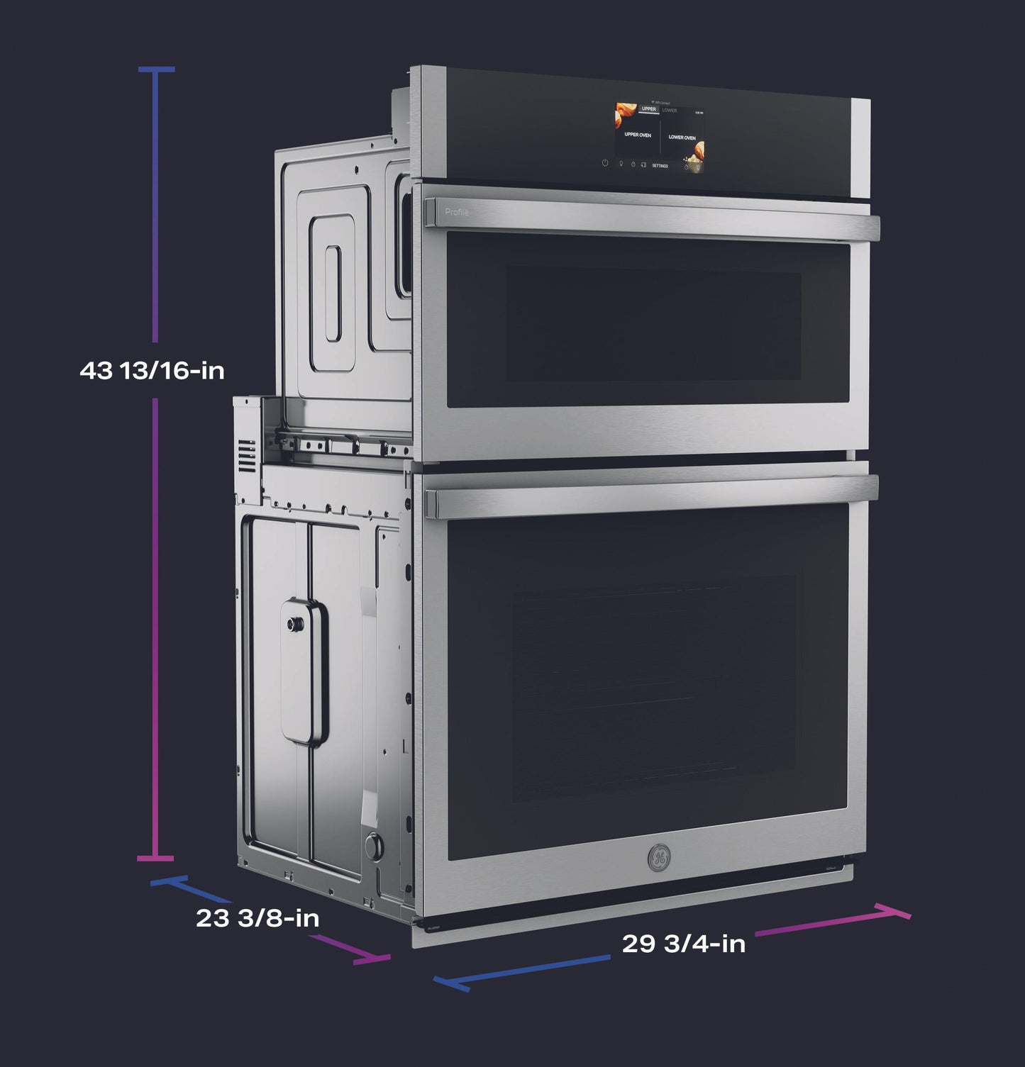 GE APPLIANCES PT9900SWSS GE Profile 30 In. Combination Double Wall Oven With Convection, ...