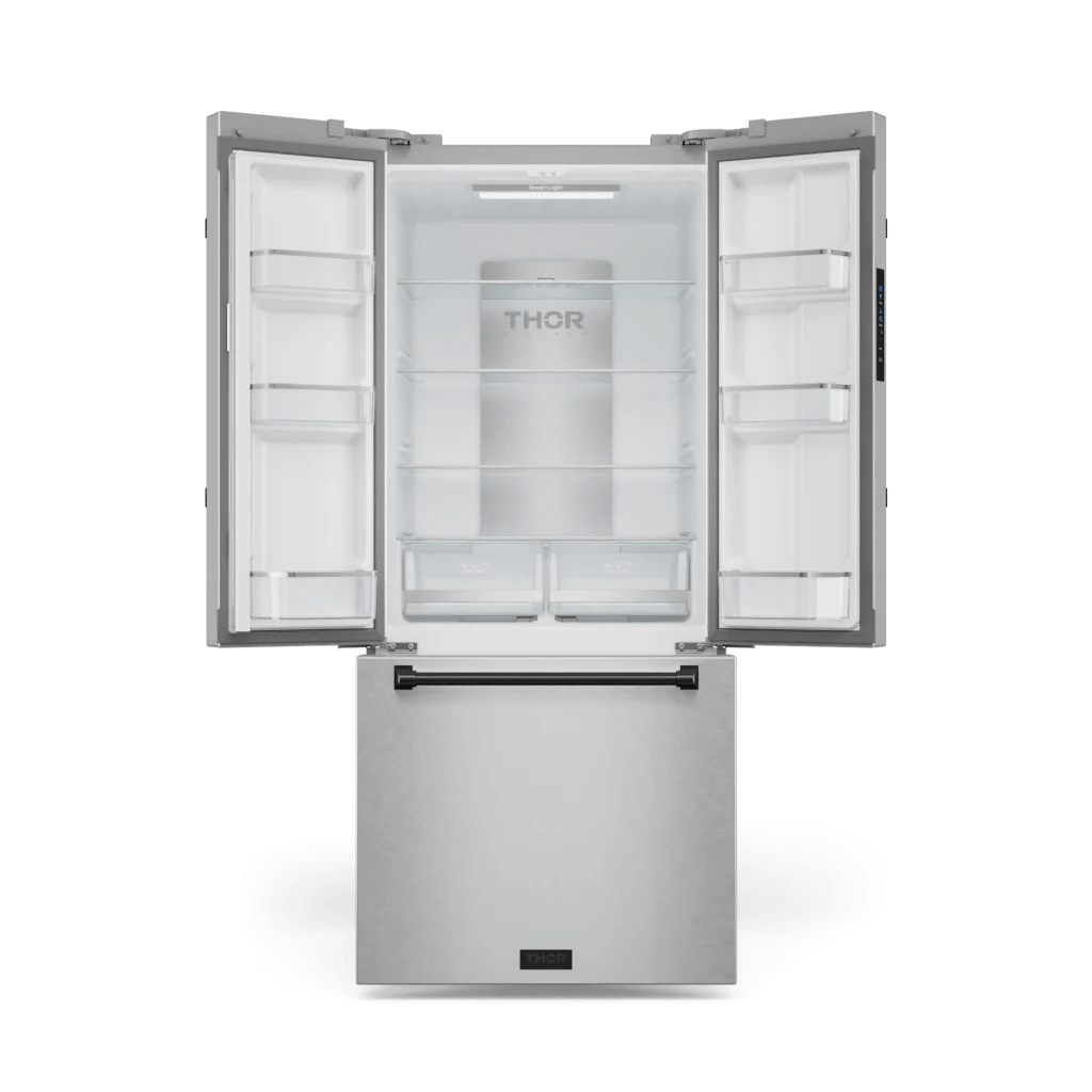THOR KITCHEN RF3017FFD99BLK 30 Inch 17.7 Cu Ft French Door Counter Depth Refrigerator With Ice ...