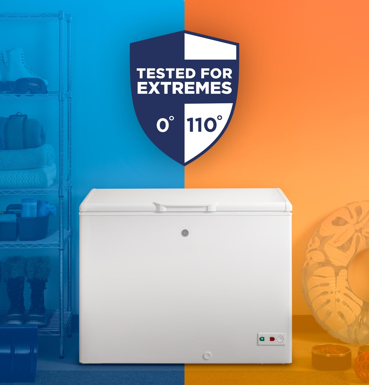 GE APPLIANCES FCM11SRWW Ge 10.7 Cu. Ft. Manual Defrost Chest Freezer